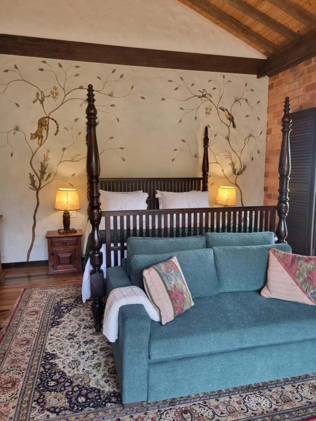 Bed in Pousada Pedra Azul