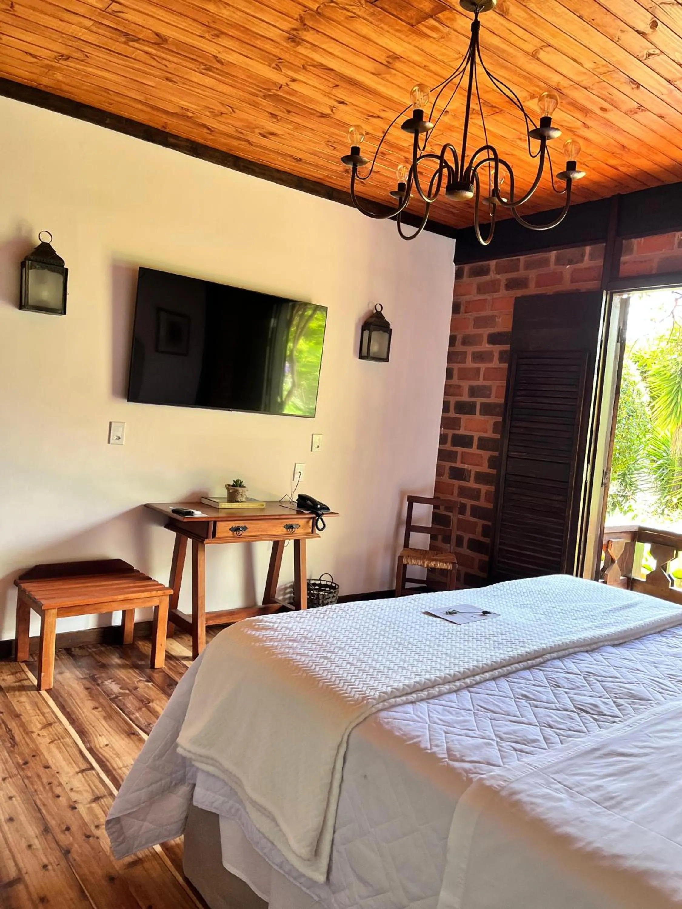 Bed in Pousada Pedra Azul