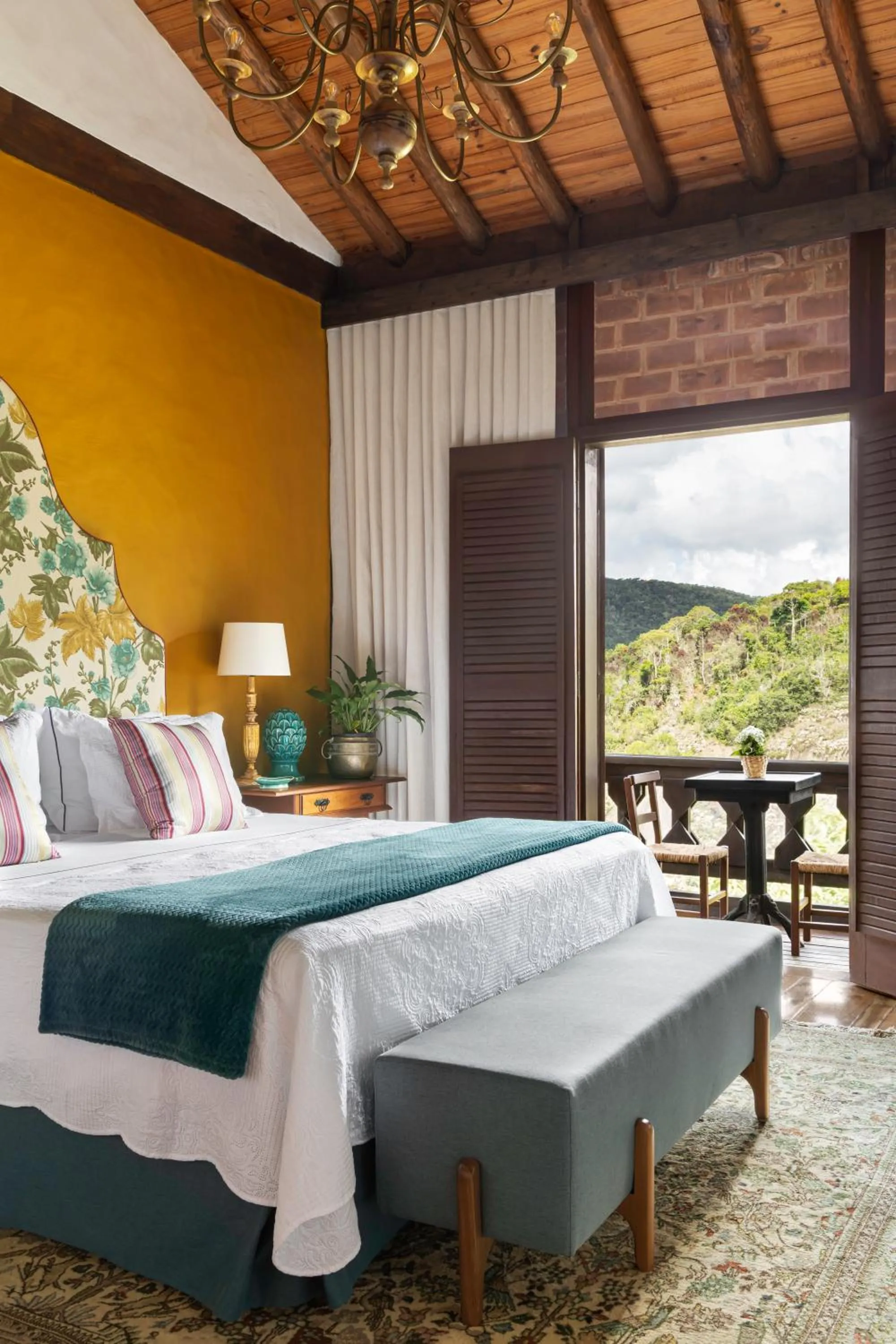 Bed in Pousada Pedra Azul