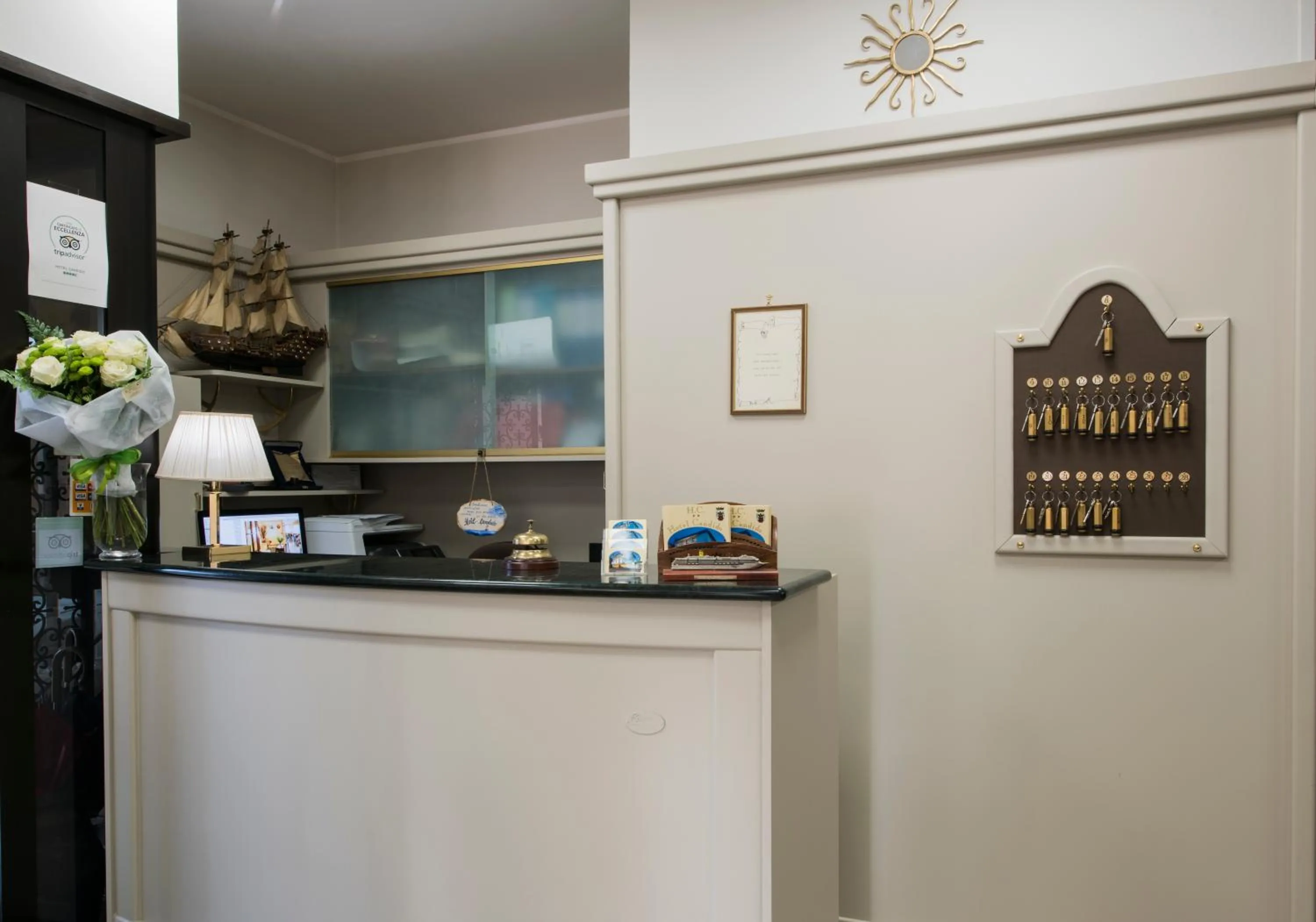 Lobby or reception in Hotel Candido