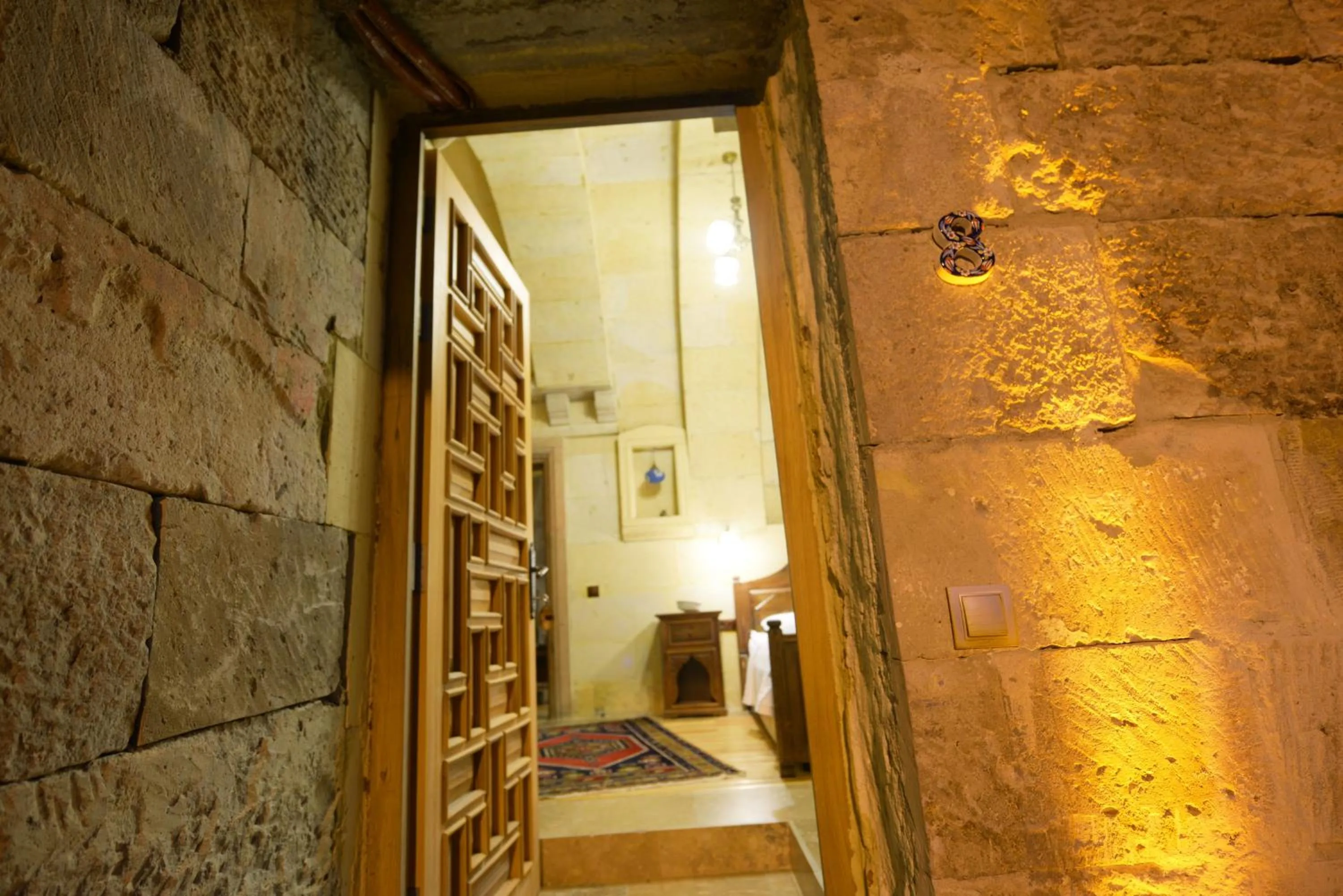 Facade/entrance in Vineyard Cave Hotel