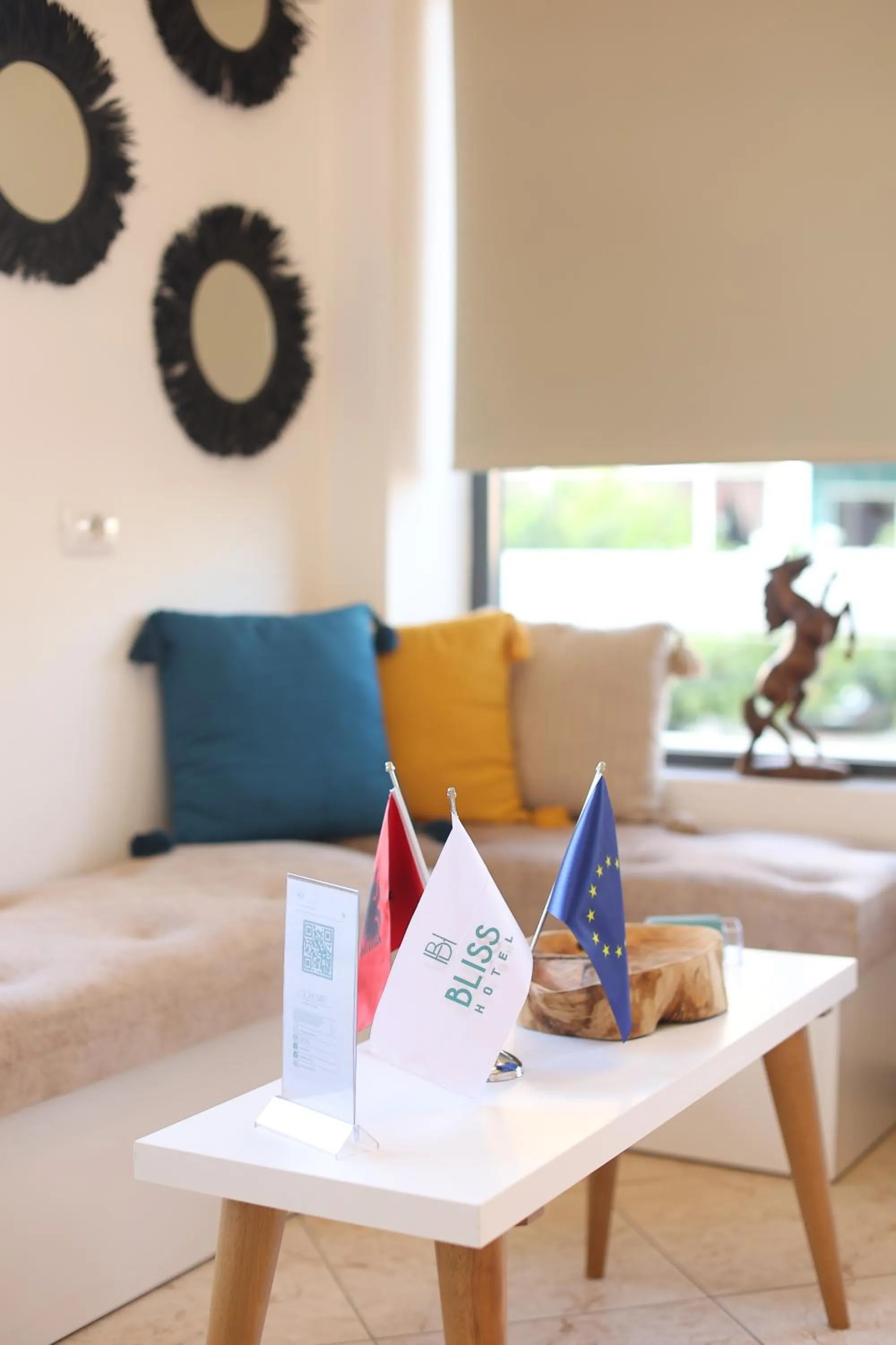 Seating area in BLISS Hotel