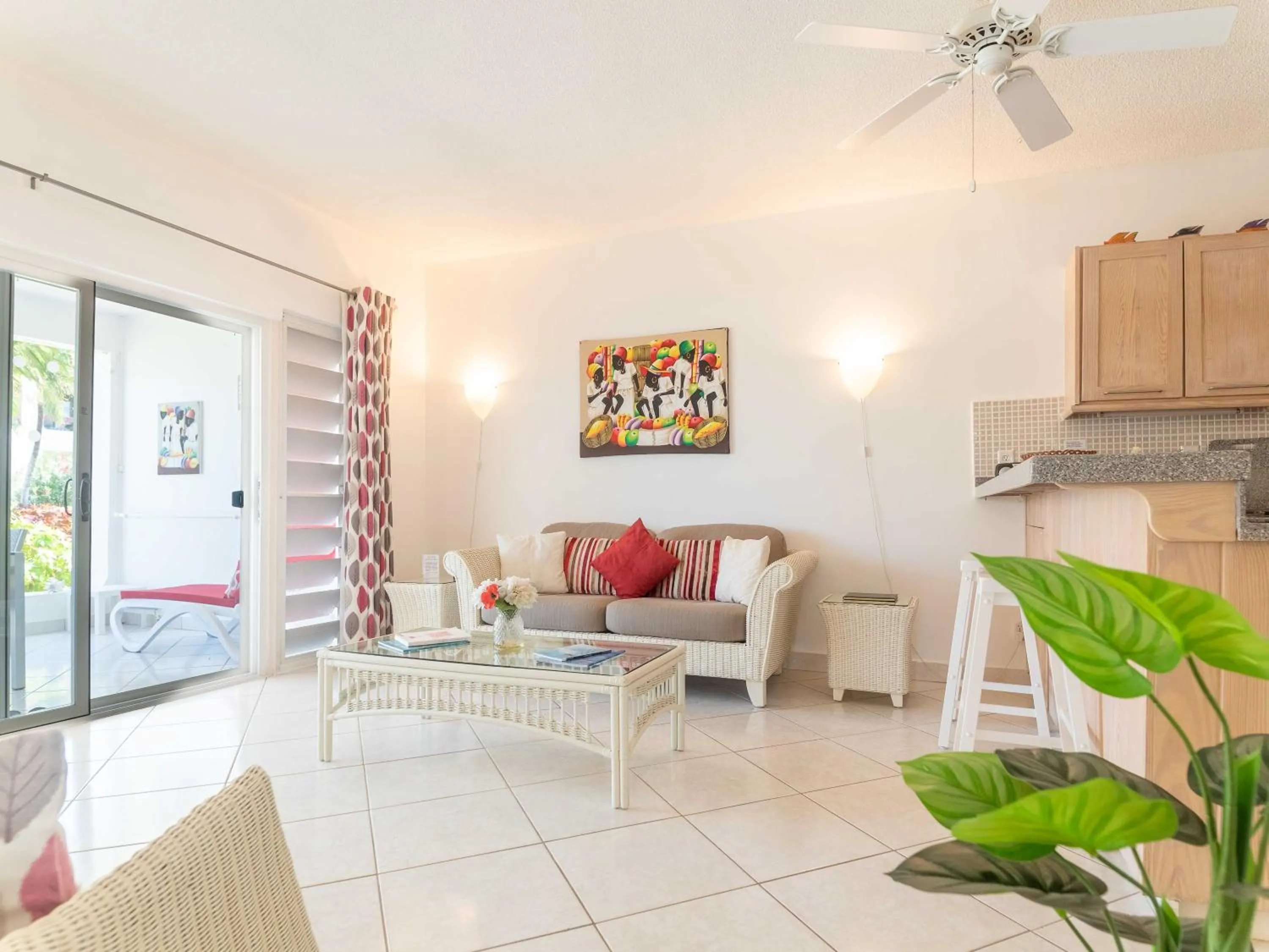 Living room in Antigua Village Beach Resort