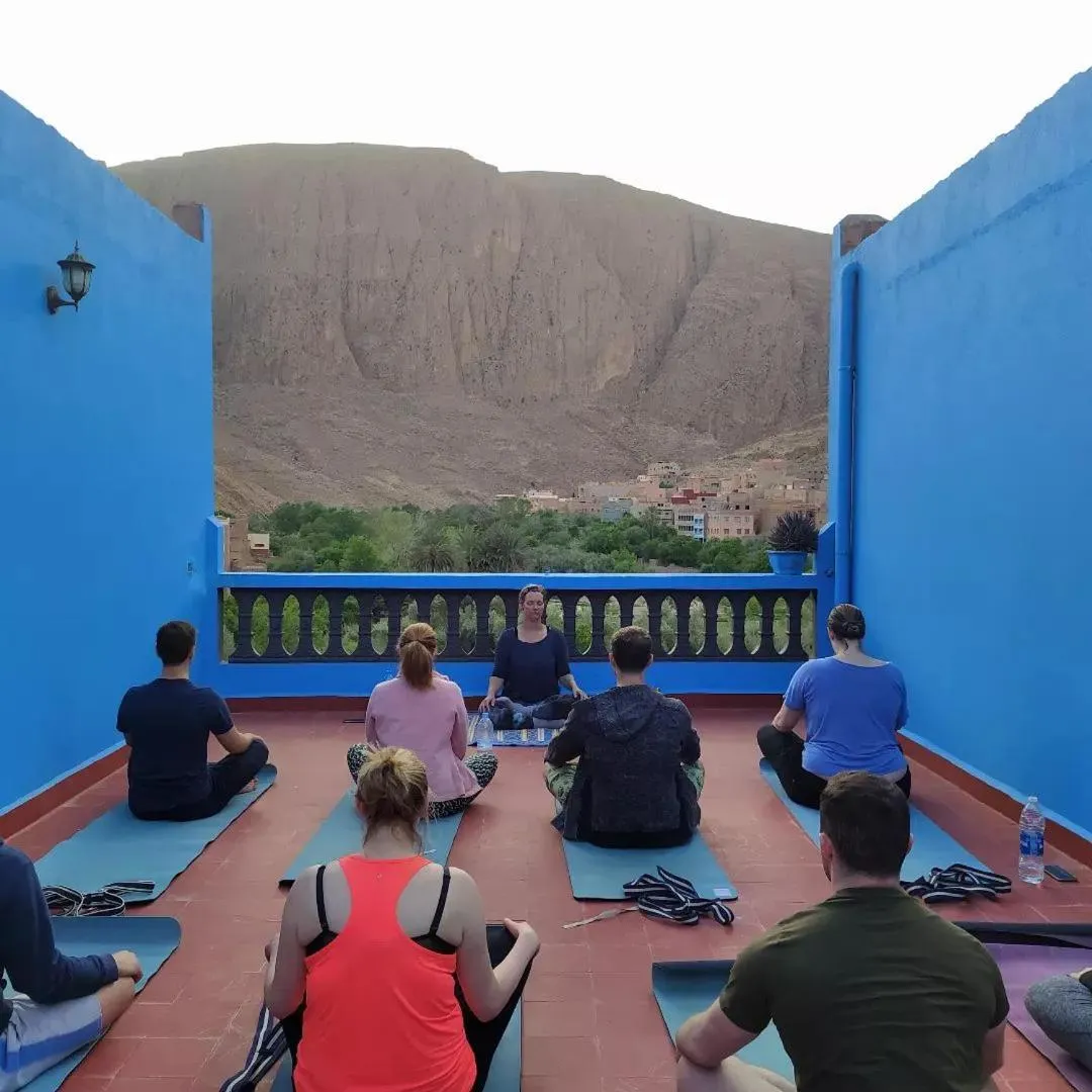 People in auberge restaurant tizgui