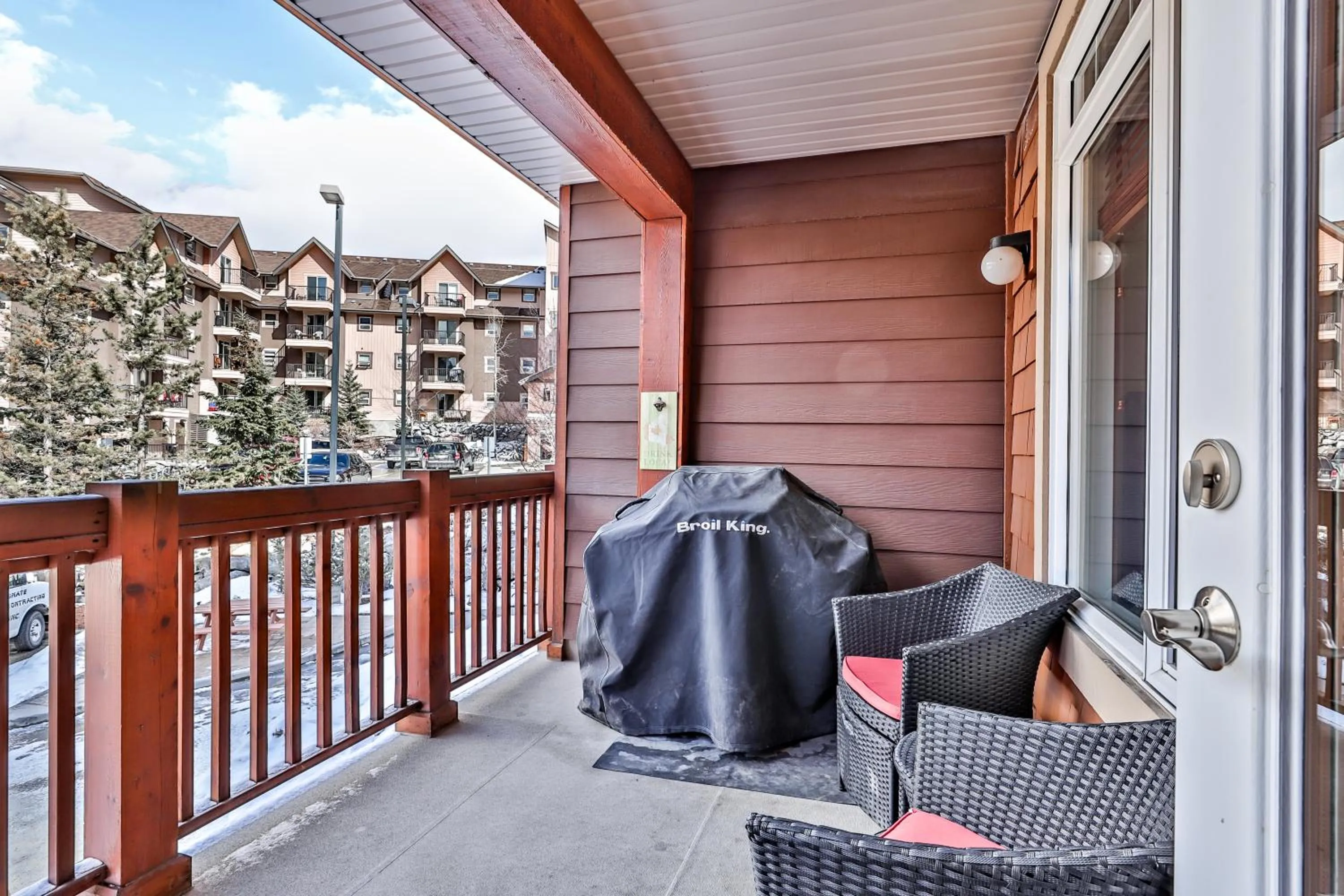 Patio in Inviting Rocky Mountain HOT TUB in Top Rated Condo managed by Little Sister Getaways