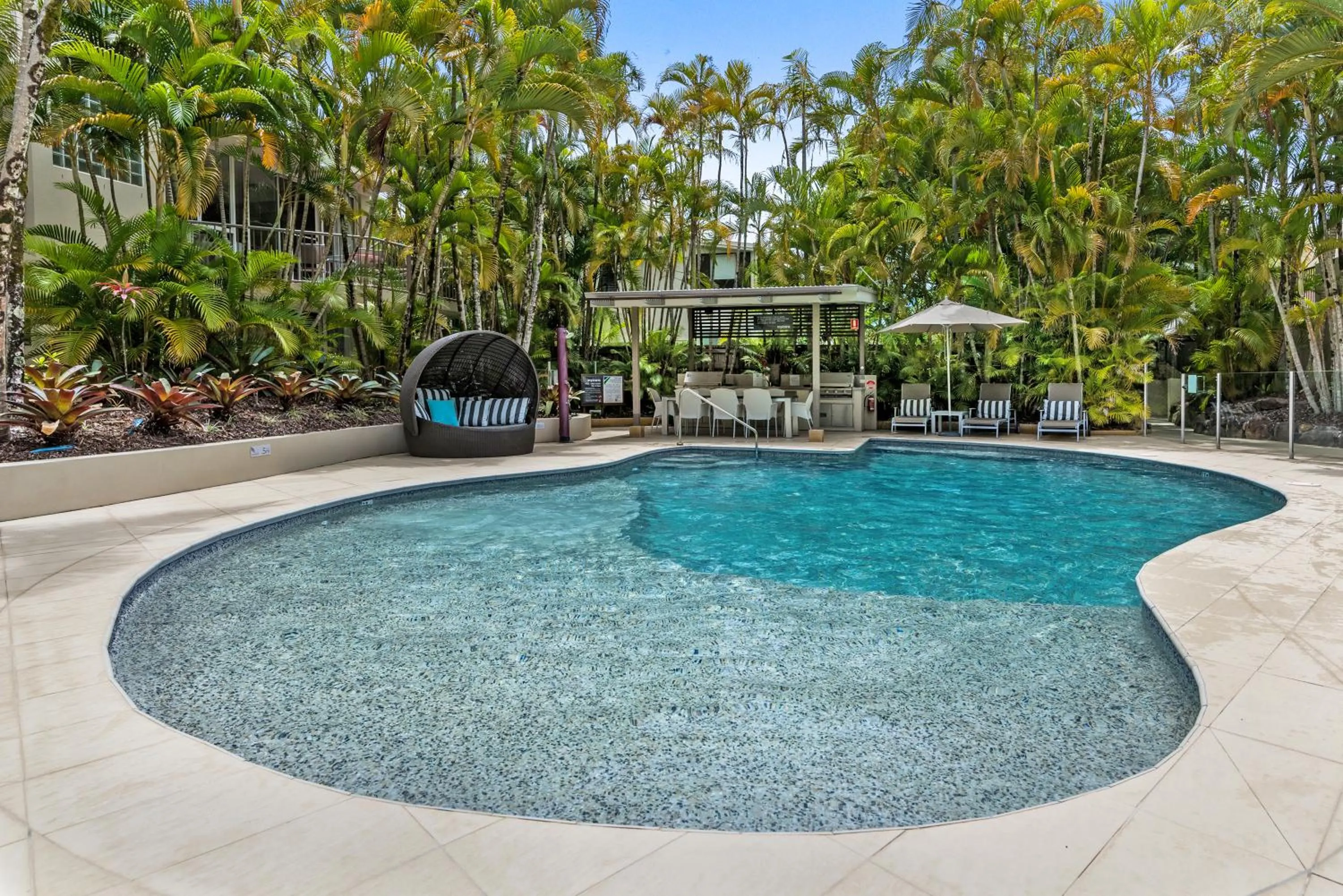 Pool view in Noosa Tropicana