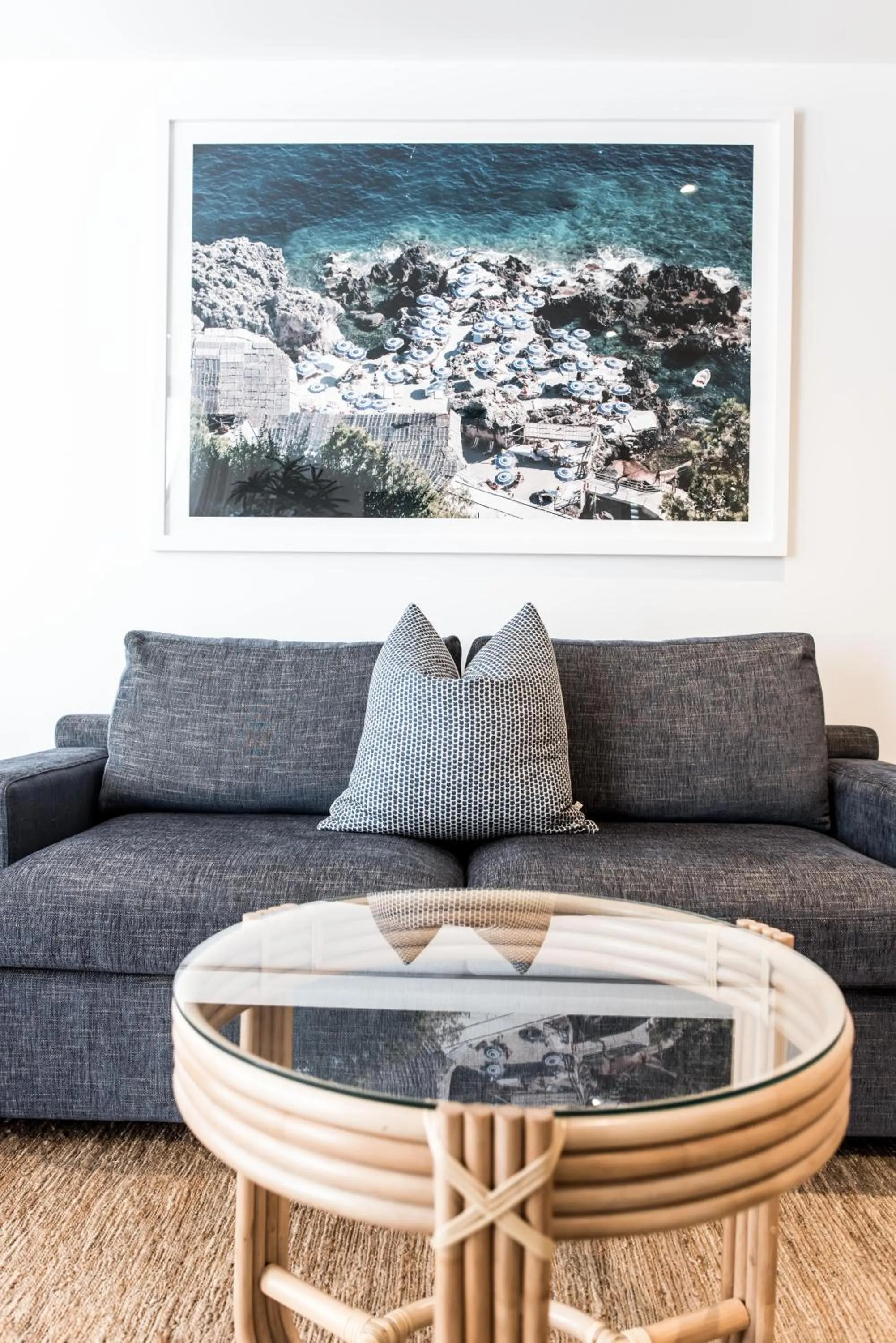 Living room in On The Beach Noosa Resort