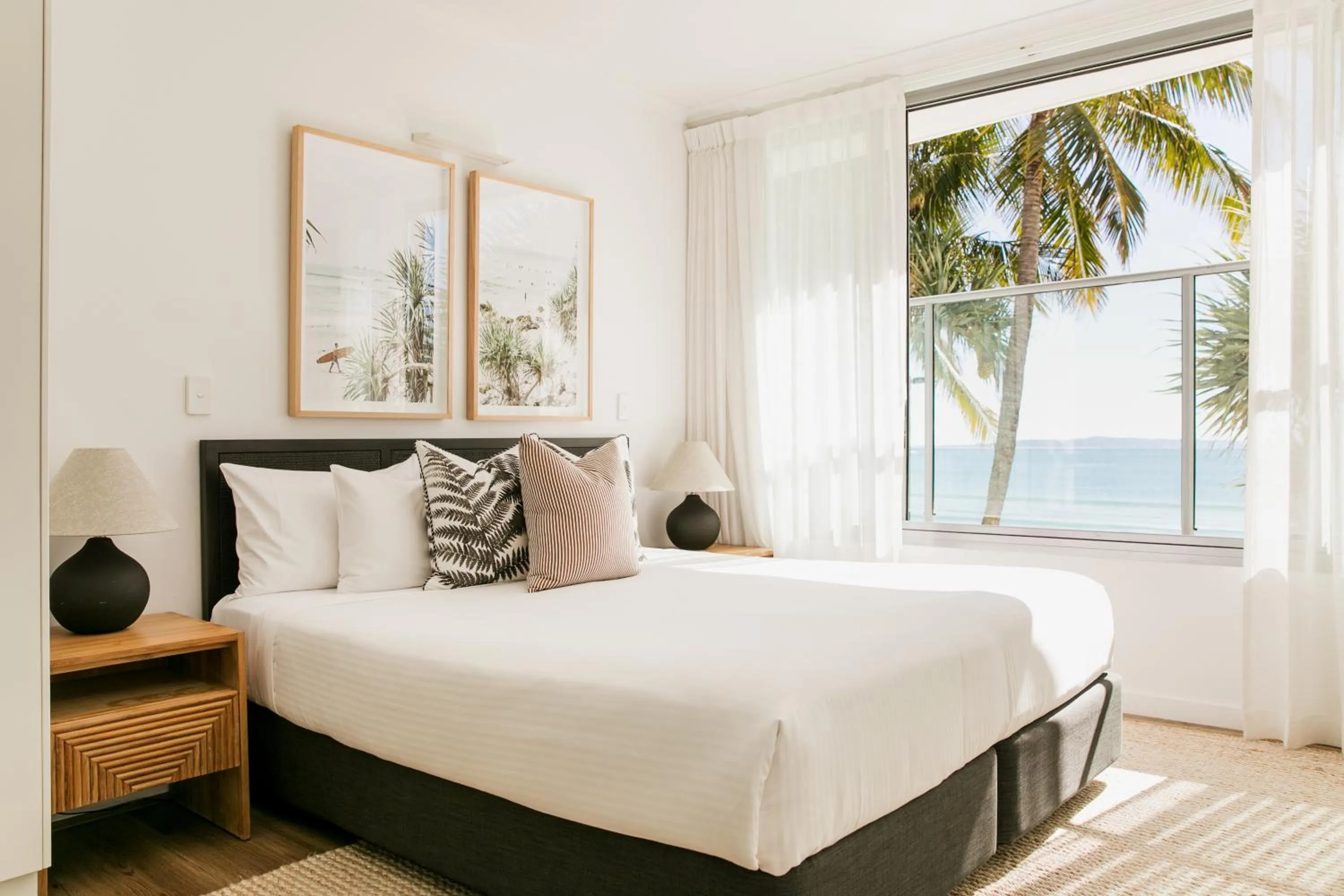 Bed in On The Beach Noosa Resort