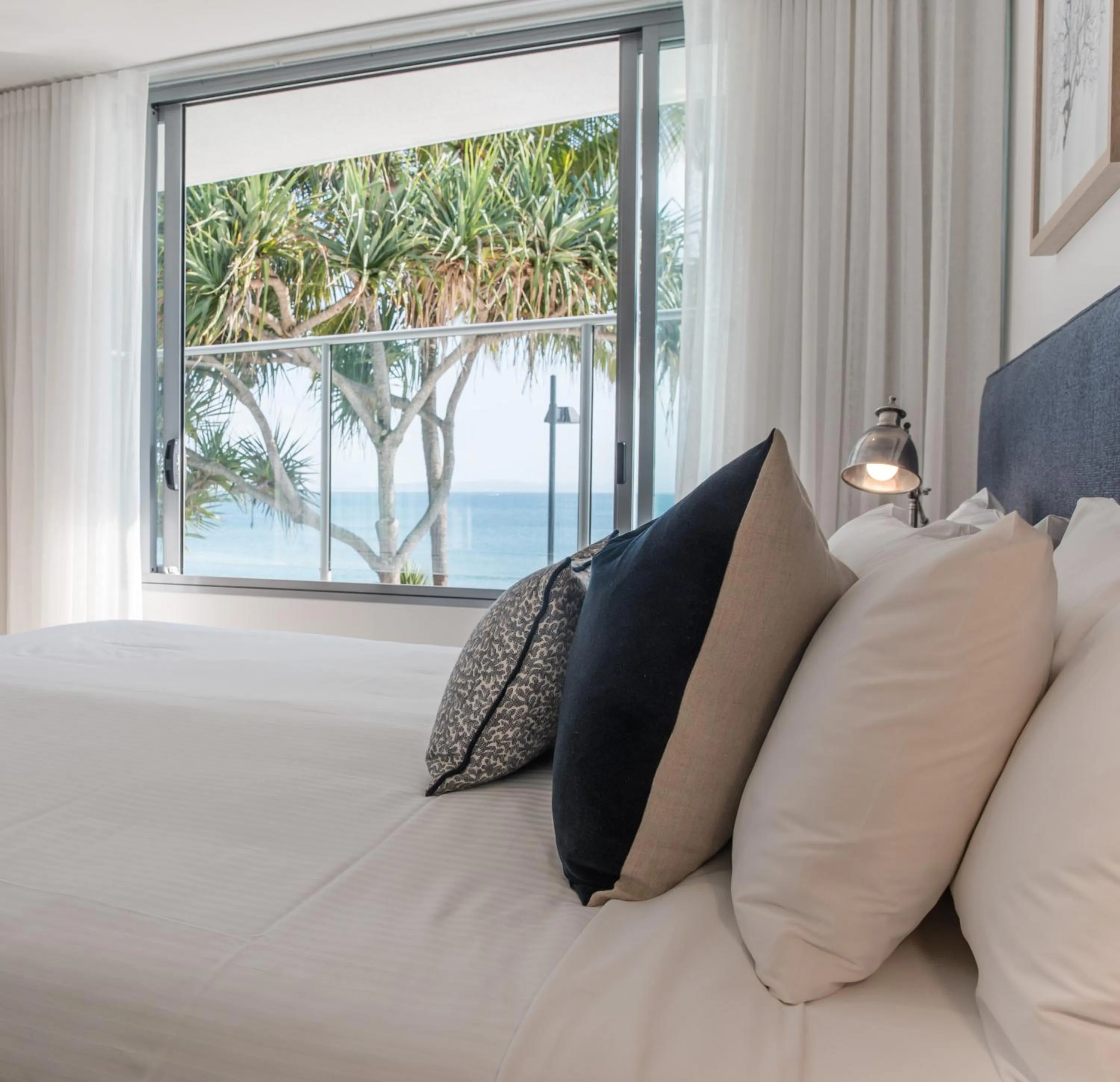 Bed in On The Beach Noosa Resort