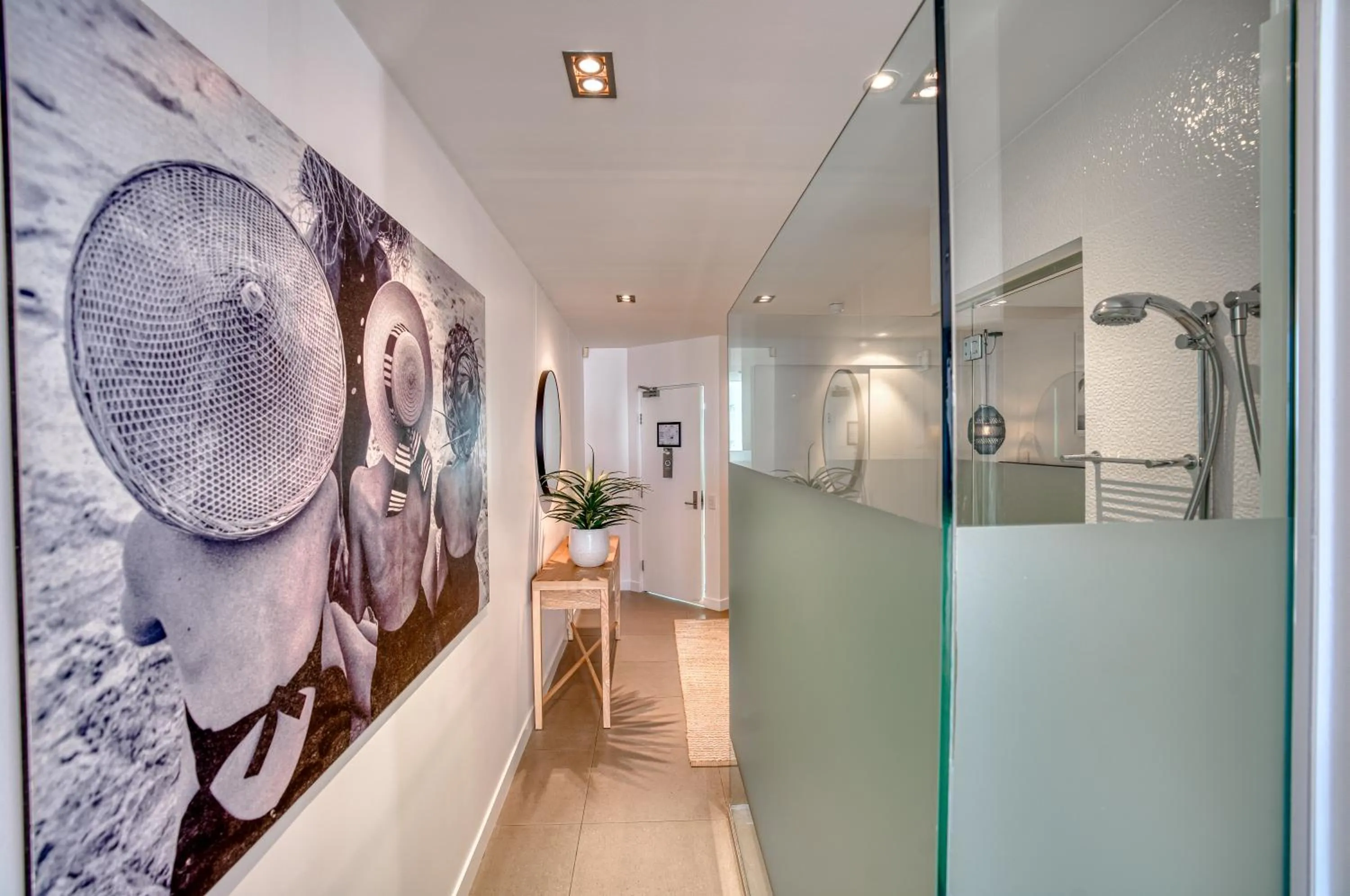 Shower in On The Beach Noosa Resort