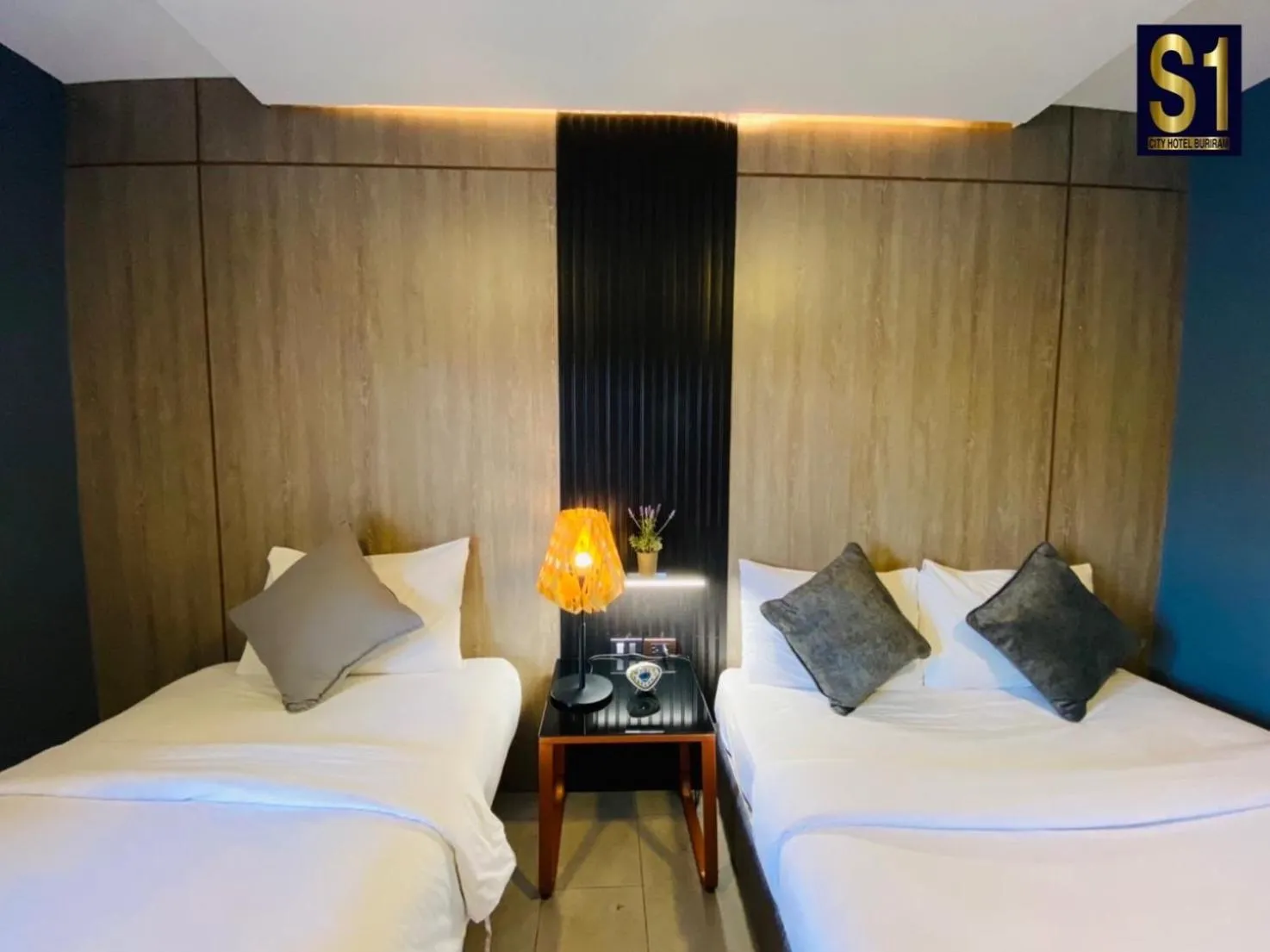 Bed in S1 City Hotel Buriram