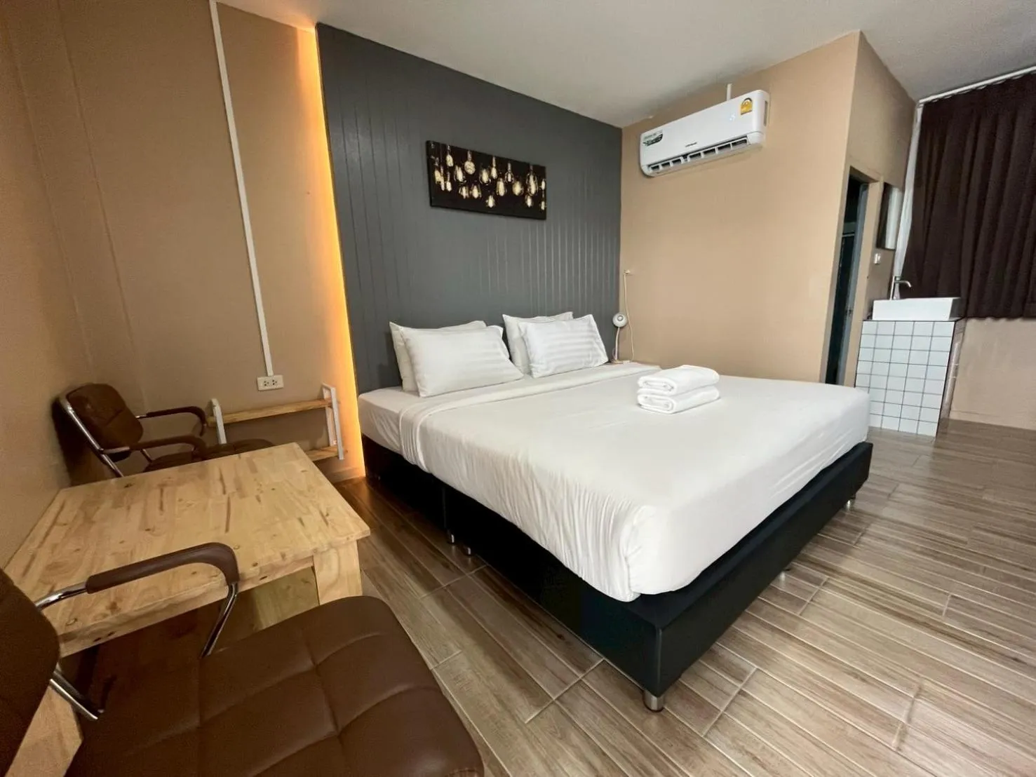 Bed in S1 City Hotel Buriram