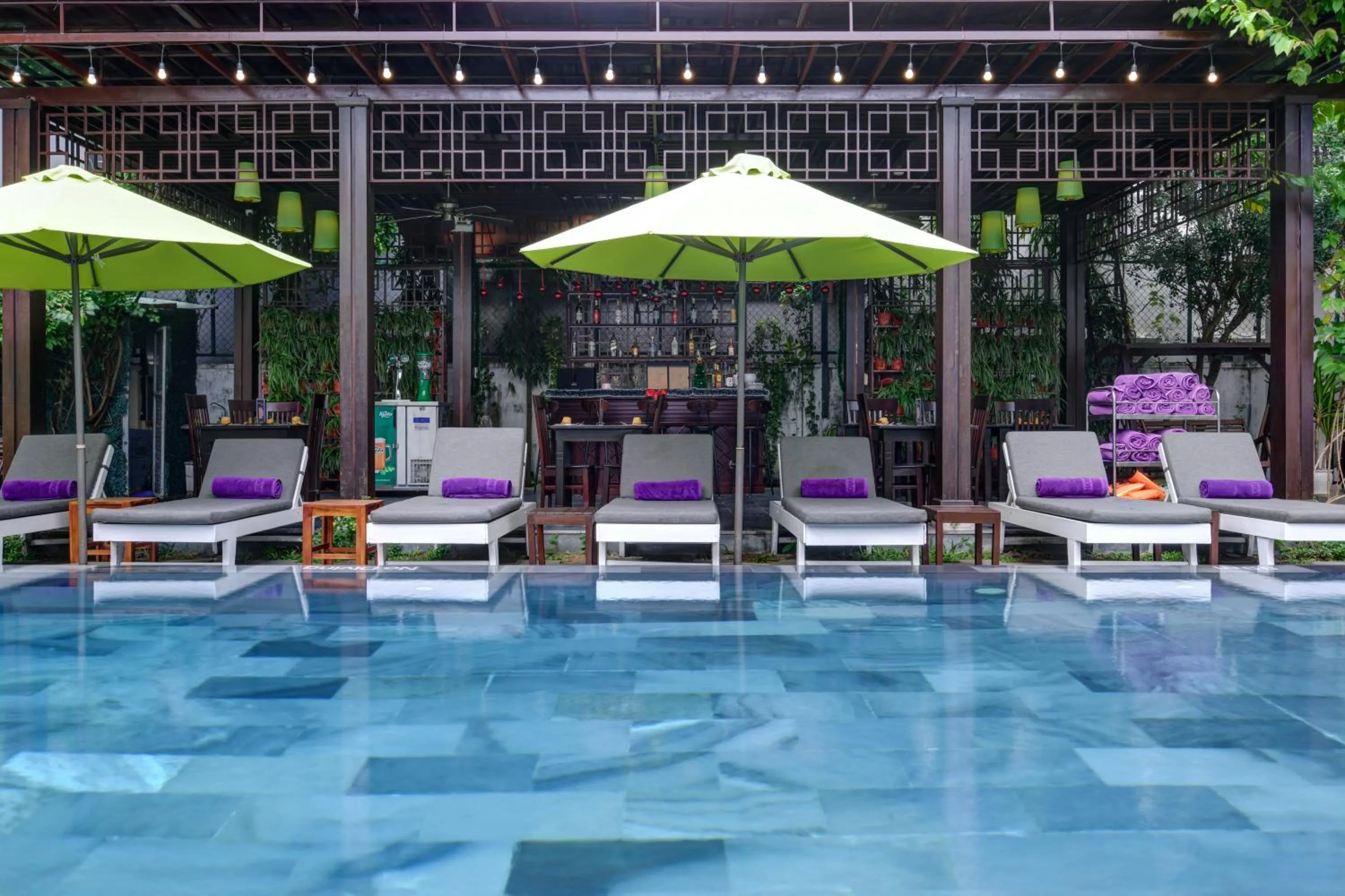 Swimming pool in White Lotus Hotel Hoian