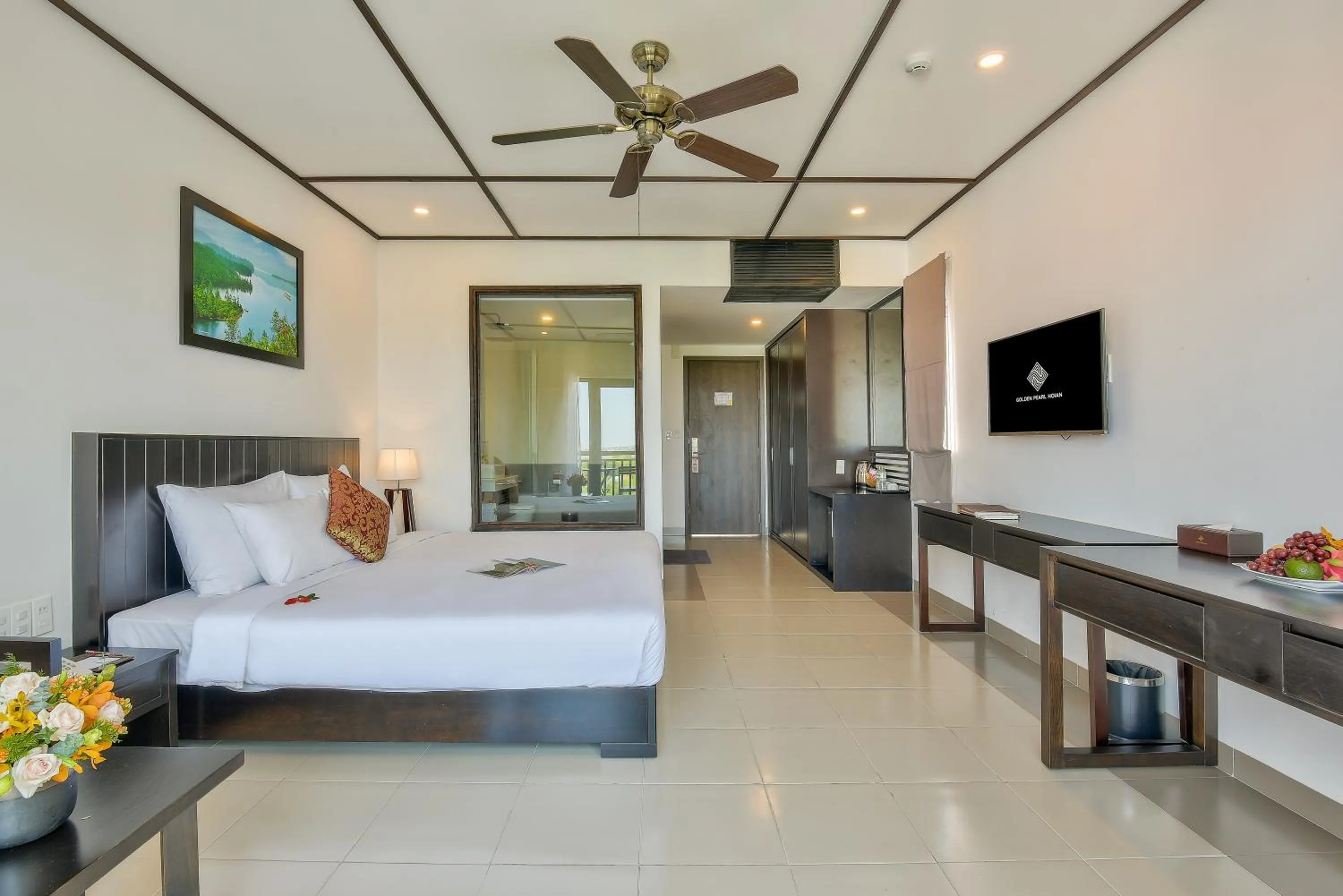 Bed in White Lotus Hotel Hoian