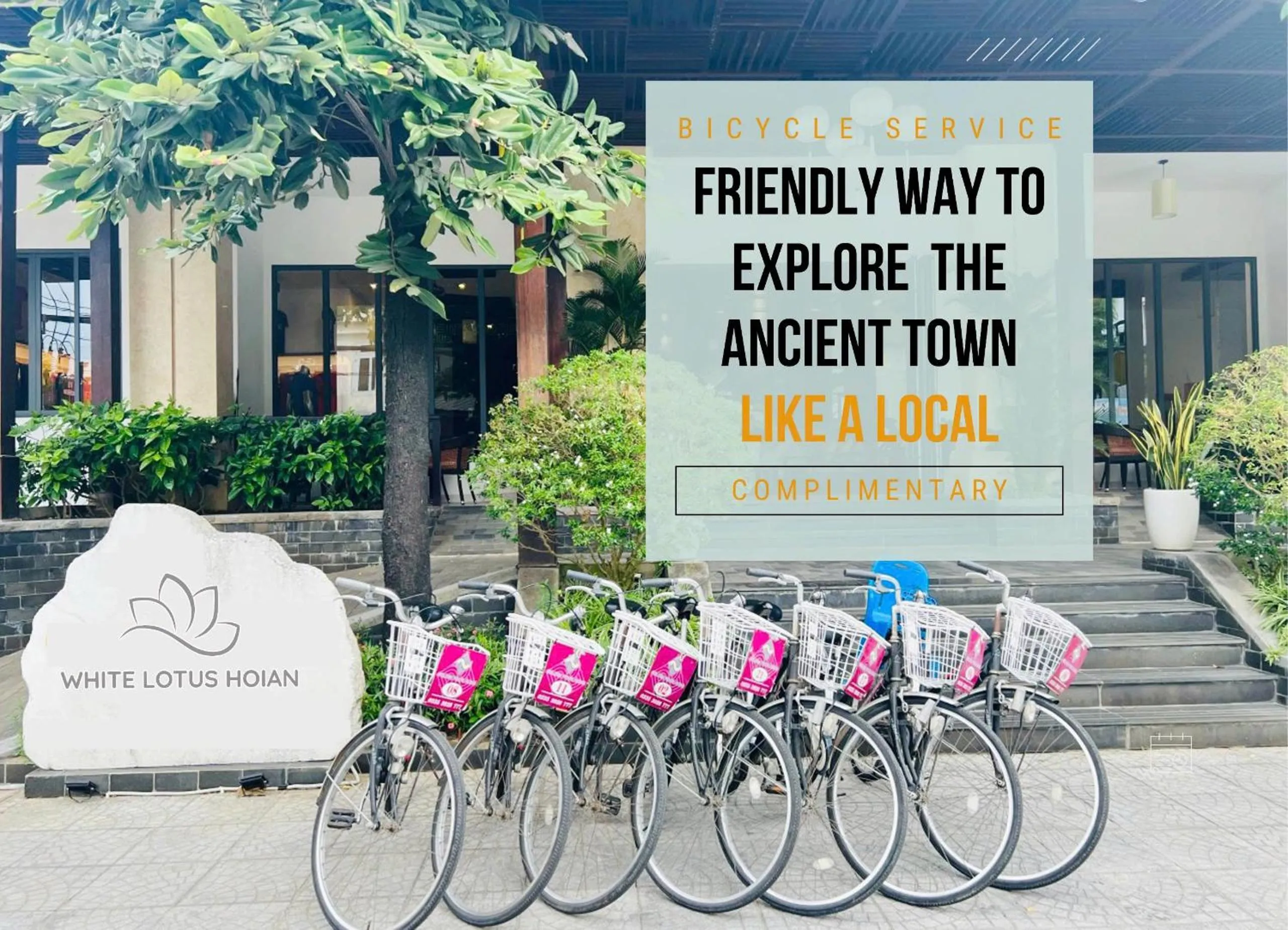 Cycling in White Lotus Hotel Hoian