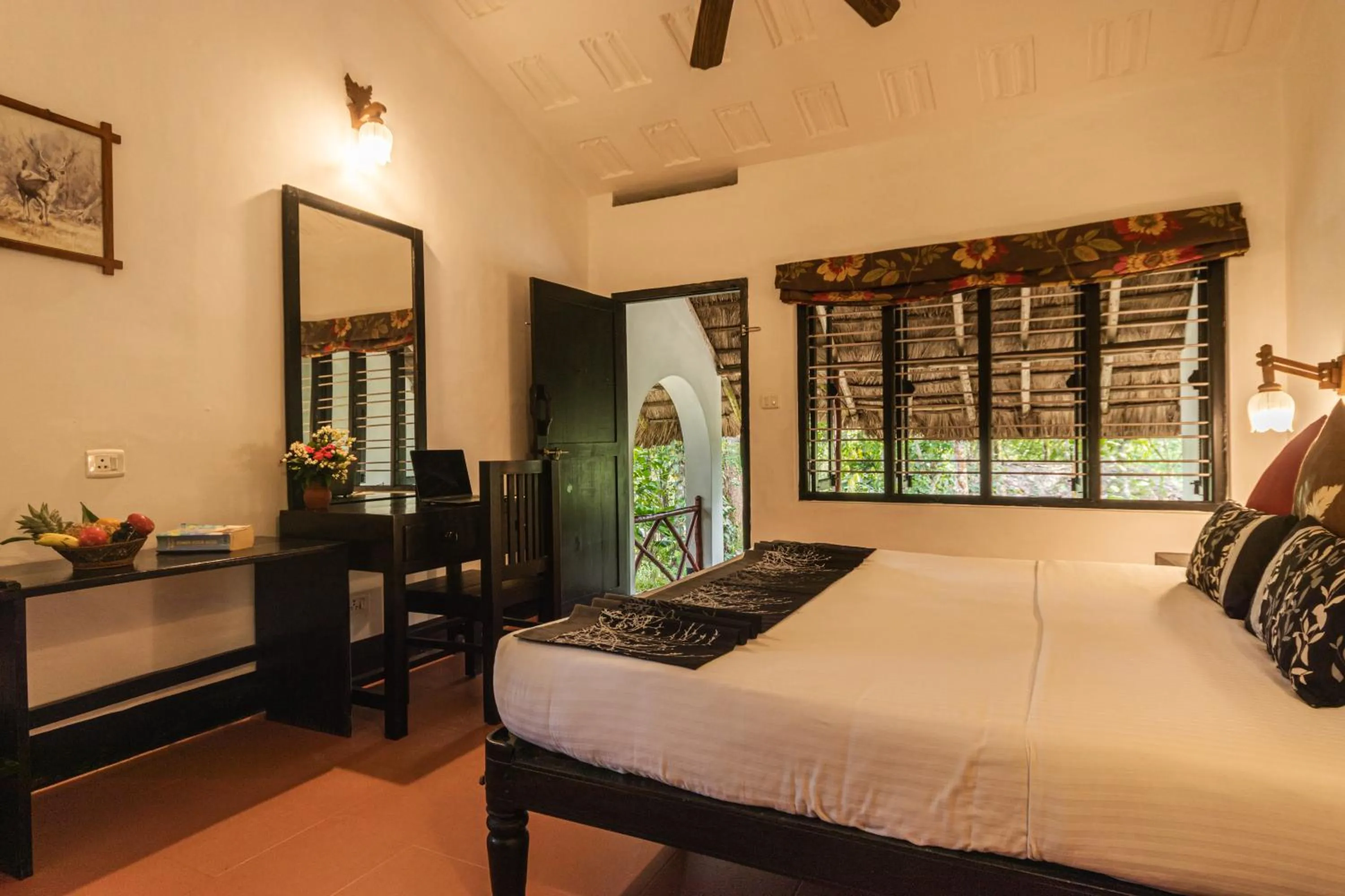 View (from property/room), Bed in Amritara Shalimar Spice Garden Resort & Spa