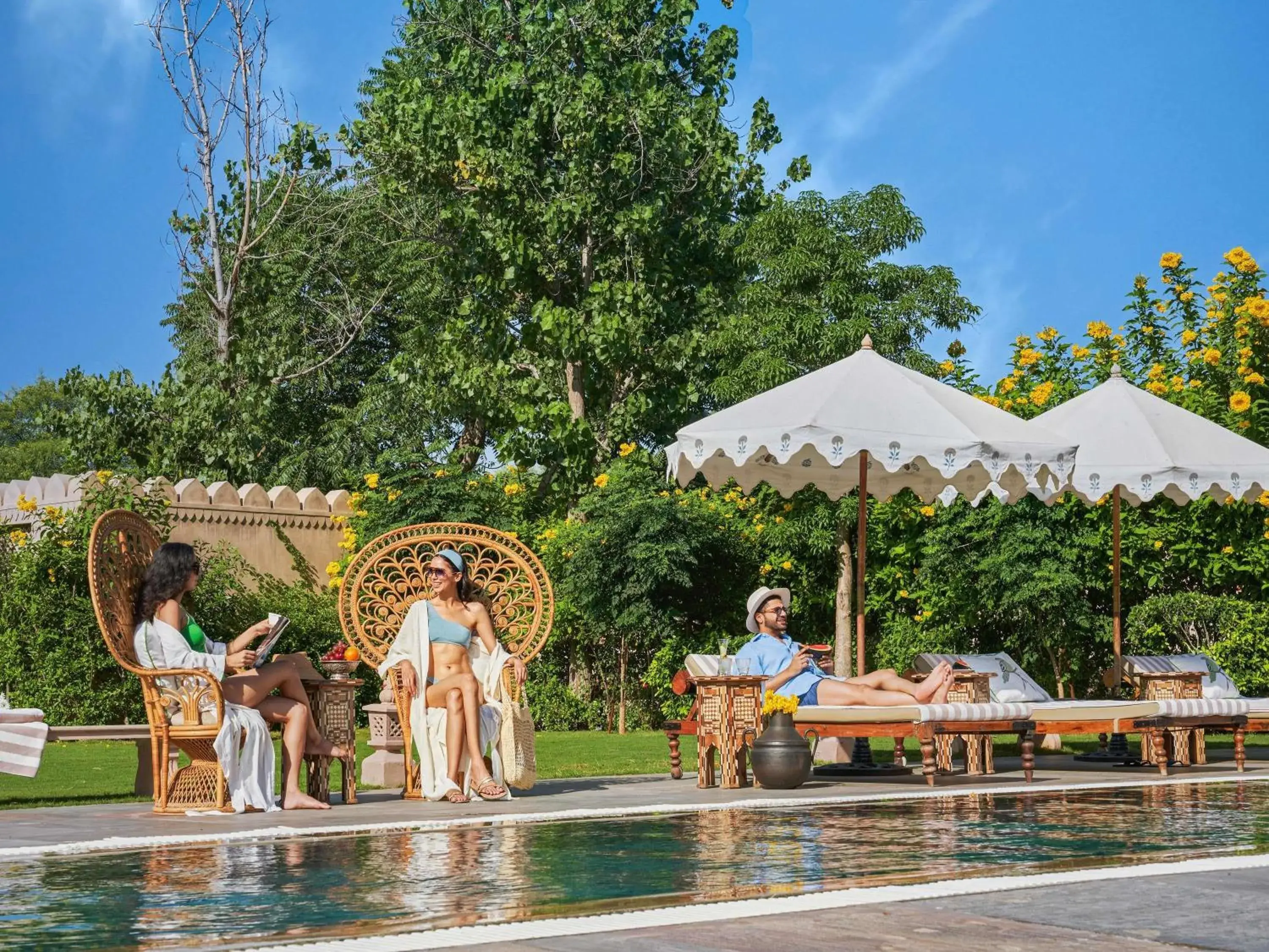 Pool view in Fairmont Jaipur Pool view in Fairmont Jaipur