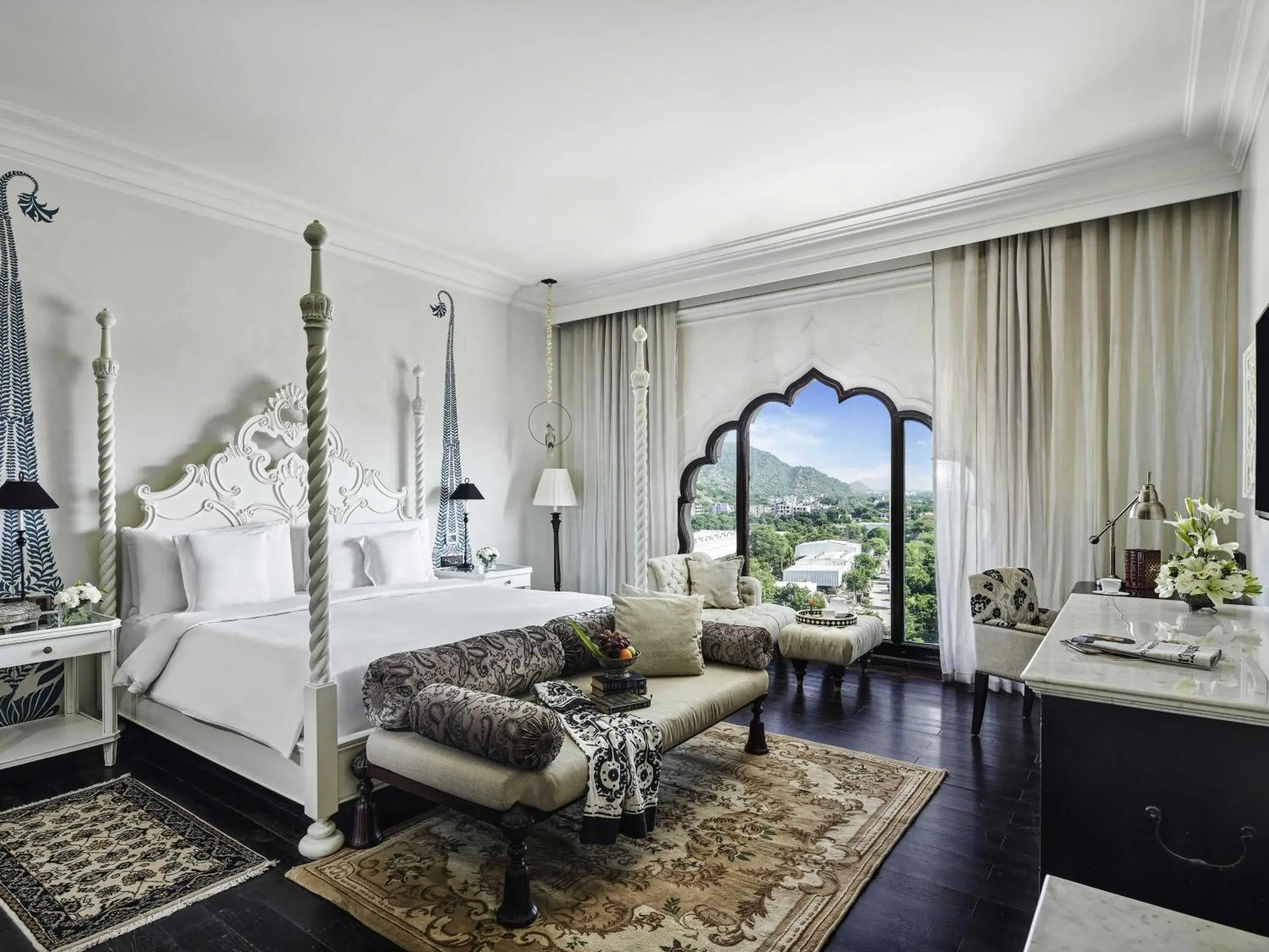 Deluxe Room King (Non Smoking): 2 complimentarycraft beers or signature cocktail at Anjum per room per stay, Happy Hours (Buy 1 Get 1) at Anjum Bar on Select beverages, 20% off on F&B and Laundry // Set dinner for couple at Zarin @ INR 5000 ++ in Fairmont Jaipur Deluxe Room King (Non Smoking): 2 complimentarycraft beers or signature cocktail at Anjum per room per stay, Happy Hours (Buy 1 Get 1) at Anjum Bar on Select beverages, 20% off on F&B and Laundry // Set dinner for couple at Zarin @ INR 5000 ++ in Fairmont Jaipur