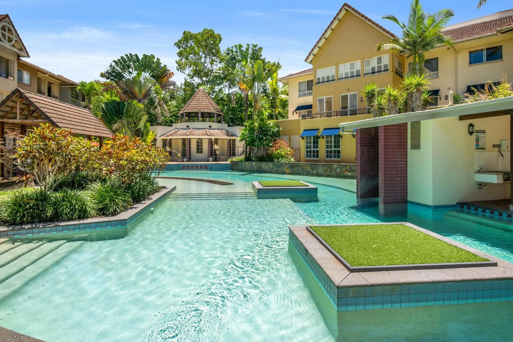 Pool view in The Lakes Resort Cairns
