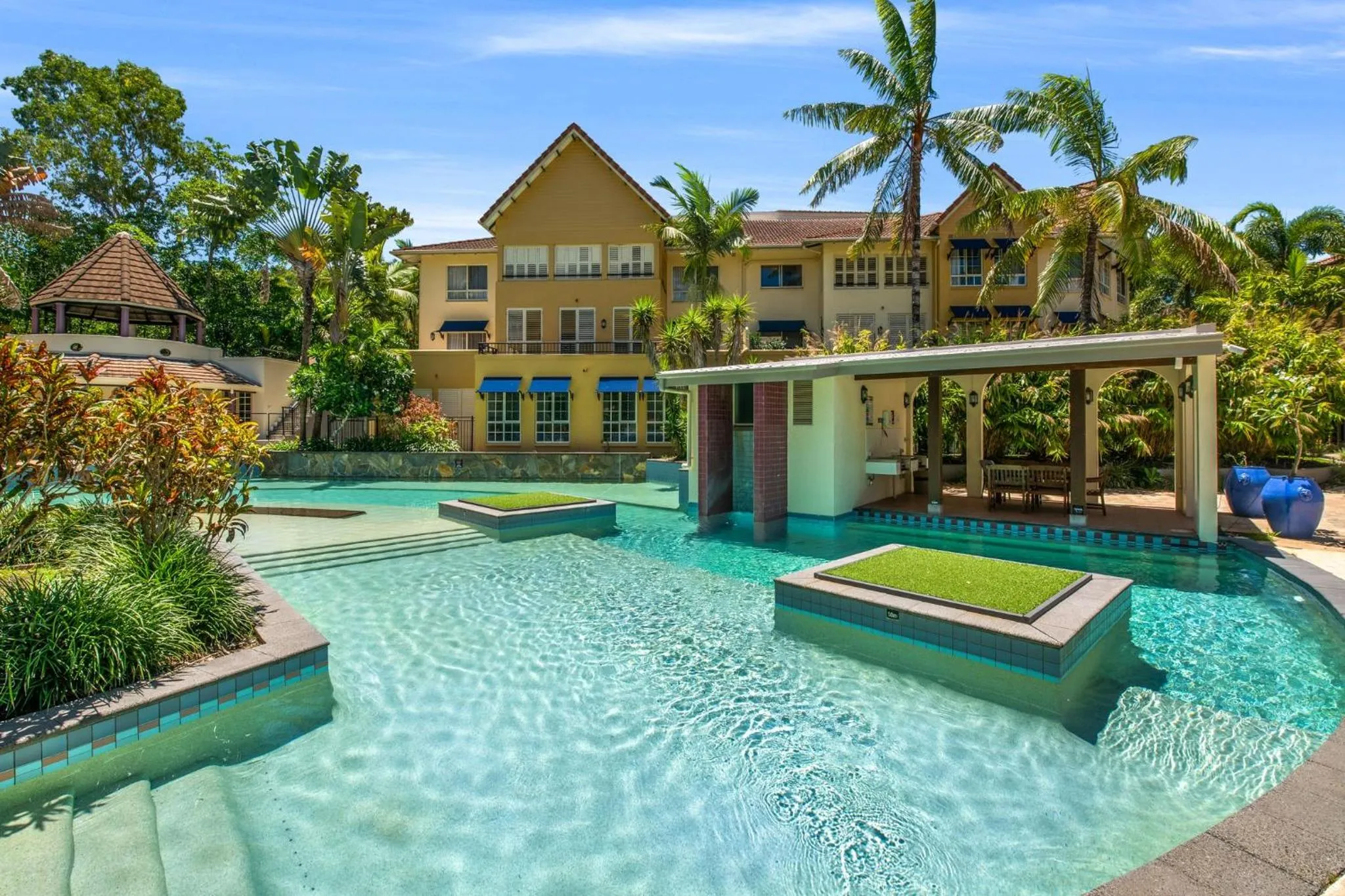 Pool view in The Lakes Resort Cairns