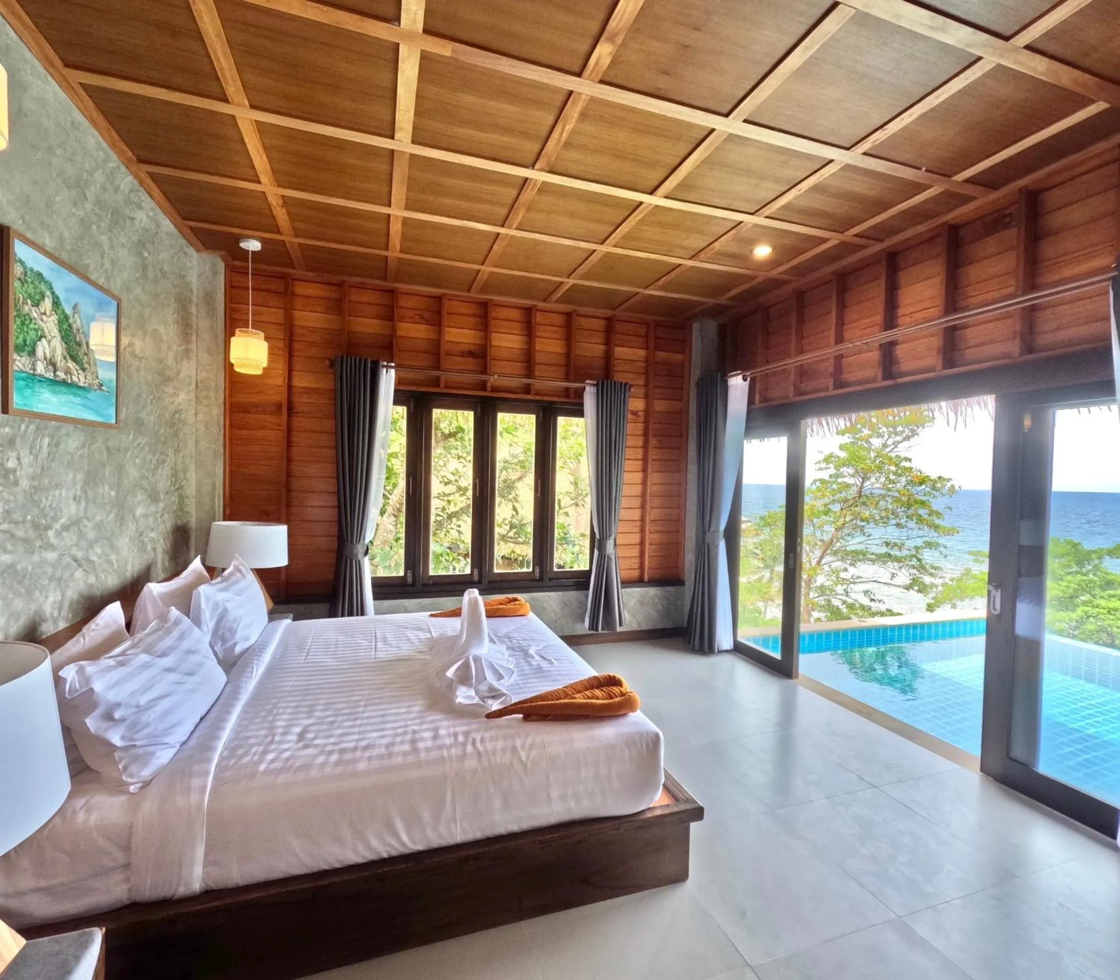 Bed in Koh Tao Relax Freedom Beach Resort