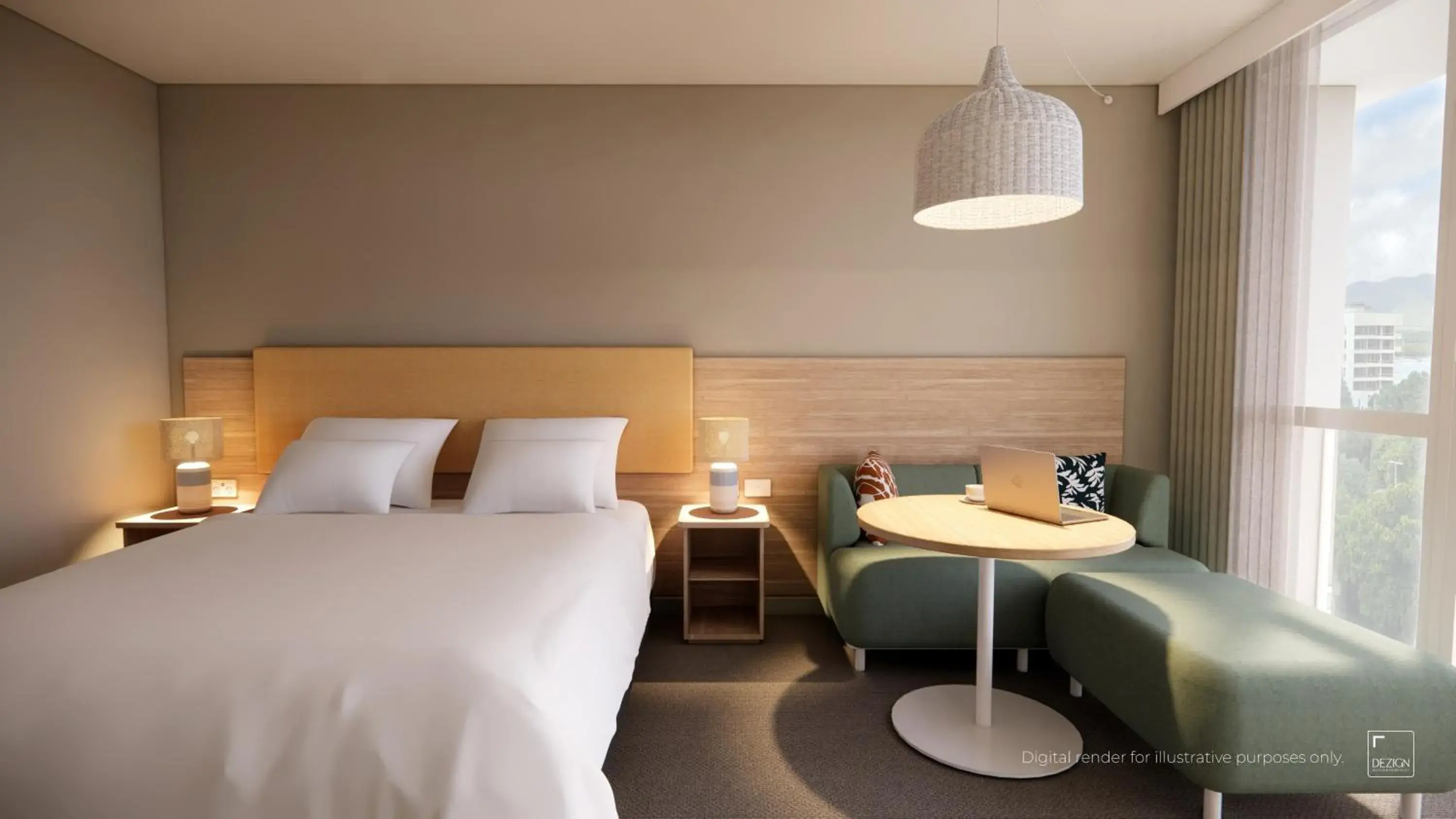 Bed in Pacific Hotel Cairns Bed in Pacific Hotel Cairns