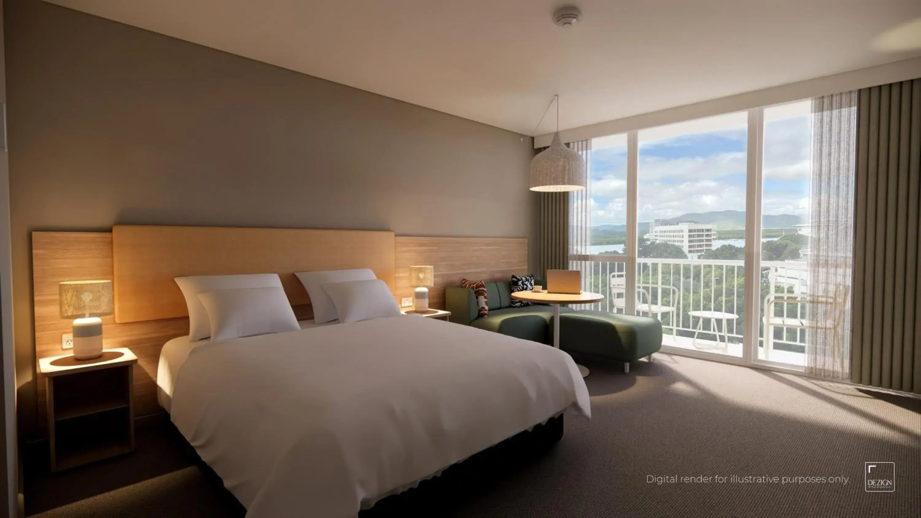 Bed in Pacific Hotel Cairns Bed in Pacific Hotel Cairns