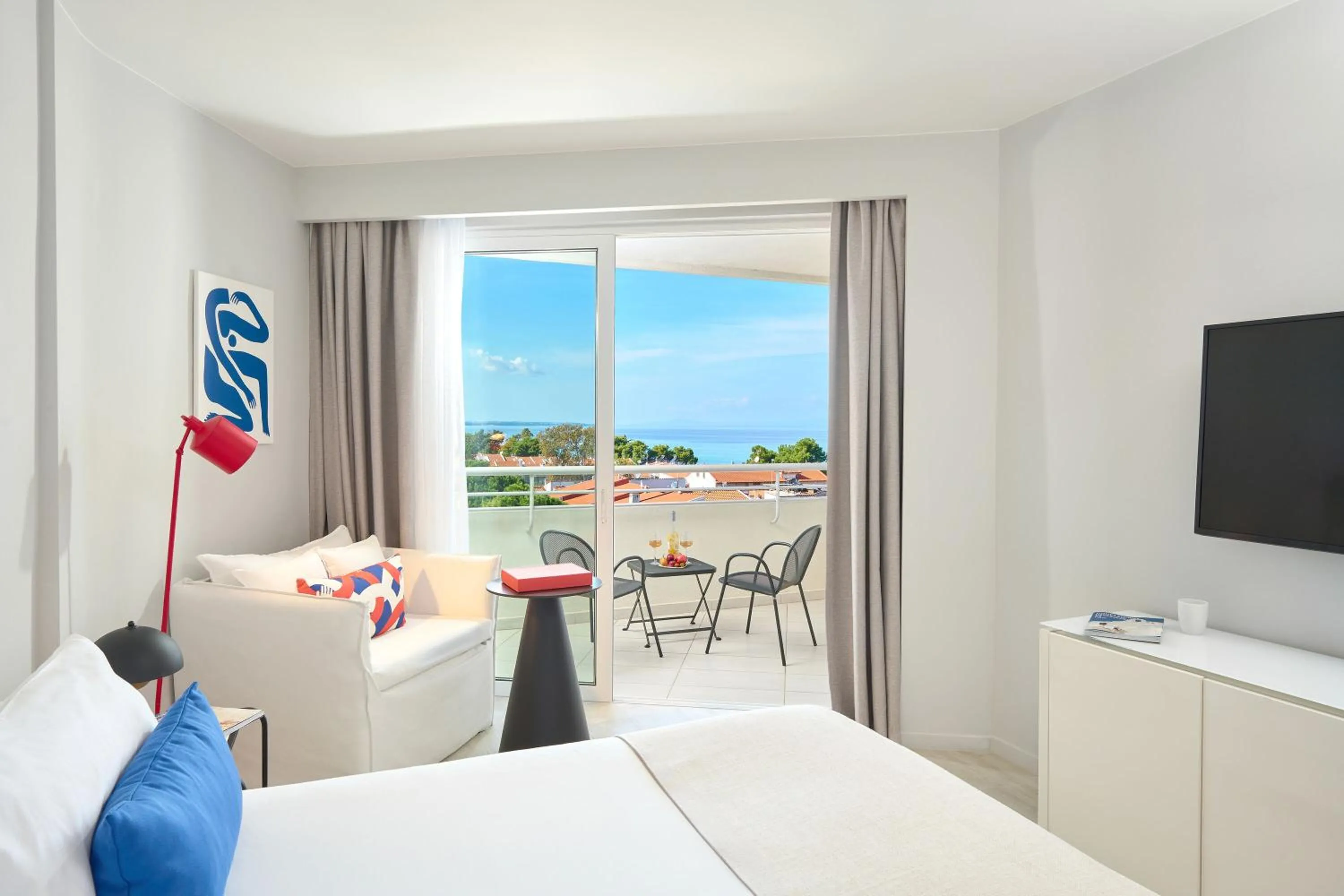 View (from property/room), Bed in Domes Noruz Kassandra, Halkidiki - Adults Only