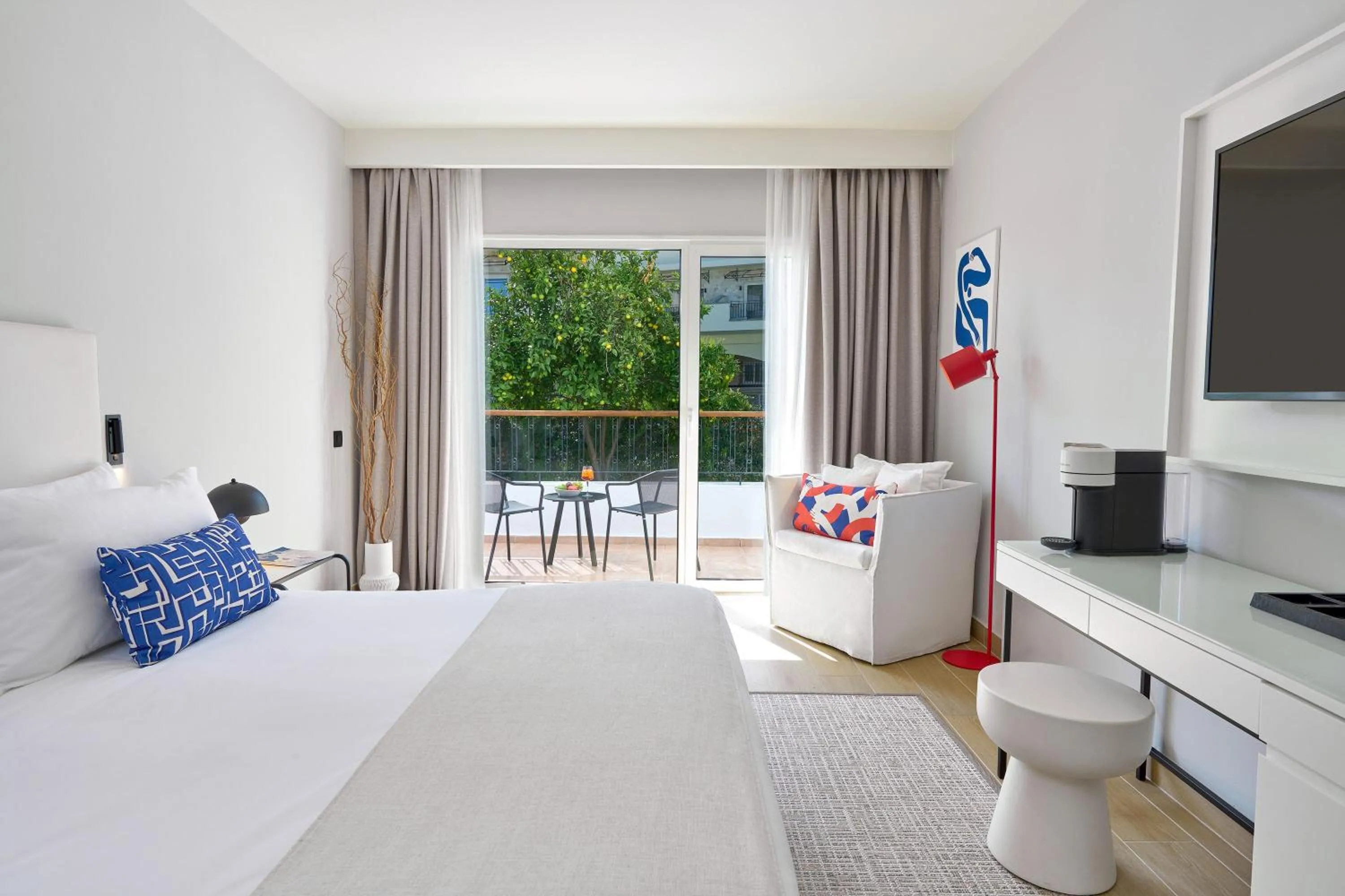 View (from property/room), Bed in Domes Noruz Kassandra, Halkidiki - Adults Only