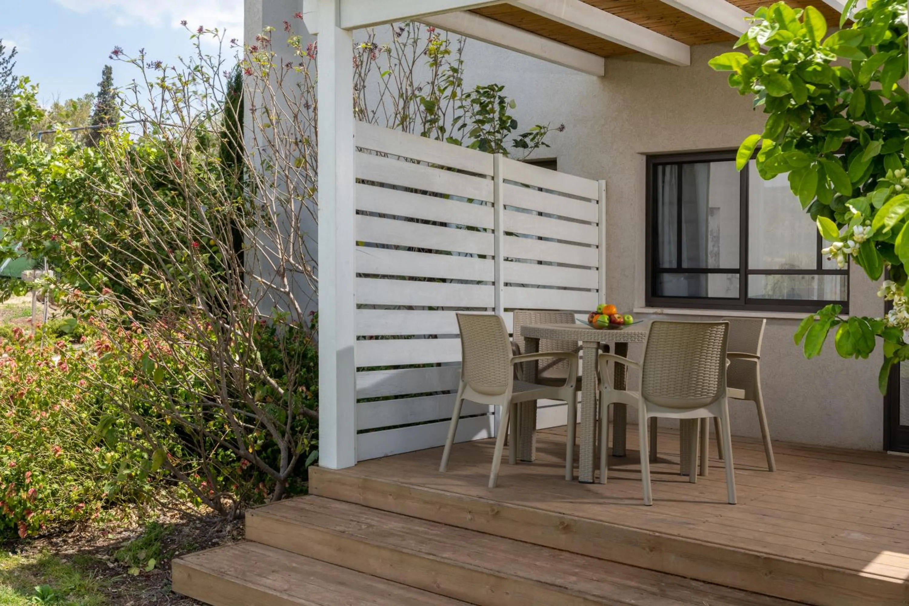 Balcony/Terrace in Holiday Village Kibbutz Mizra