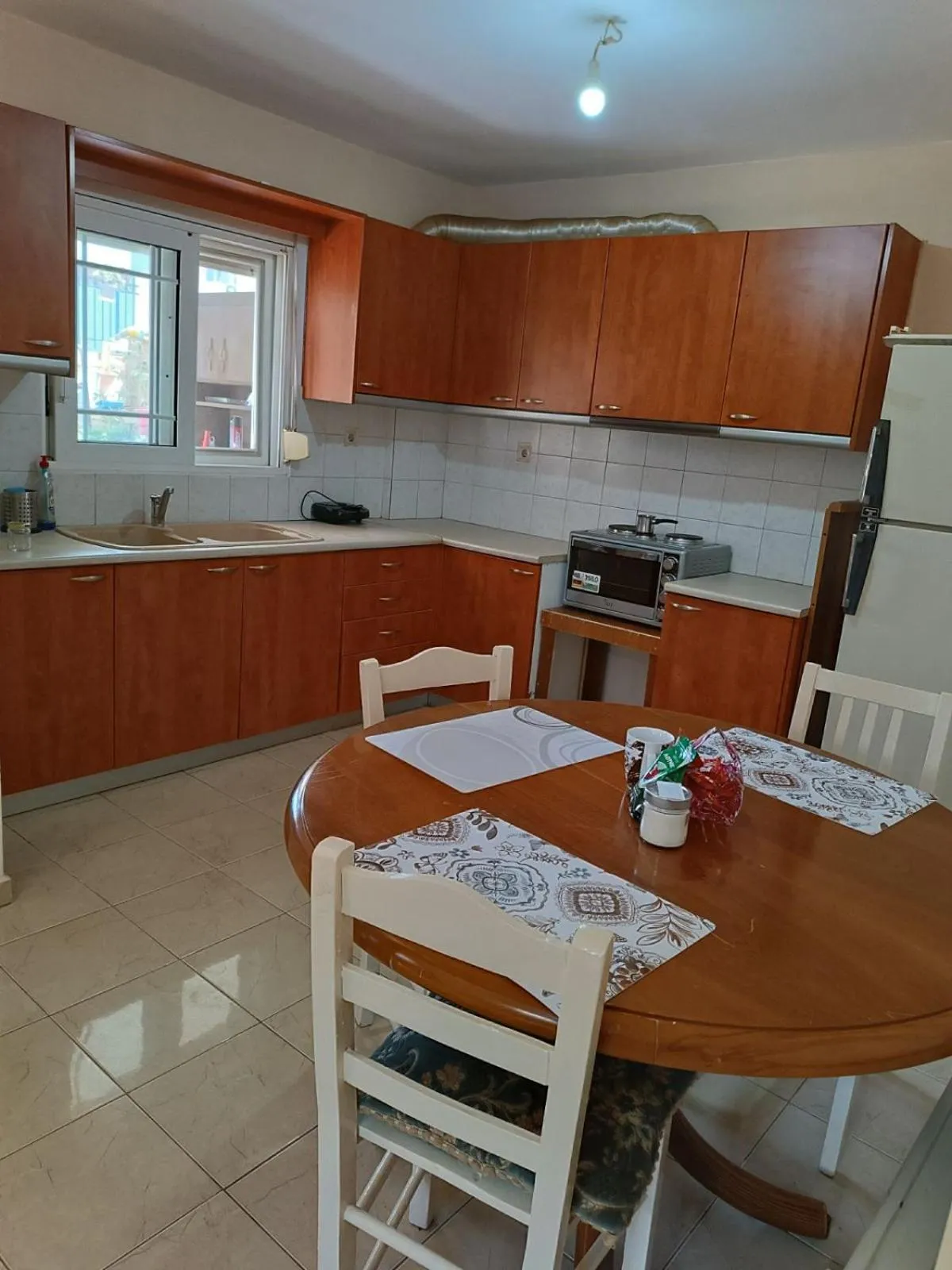 Kitchen or kitchenette in Stavros Apartments