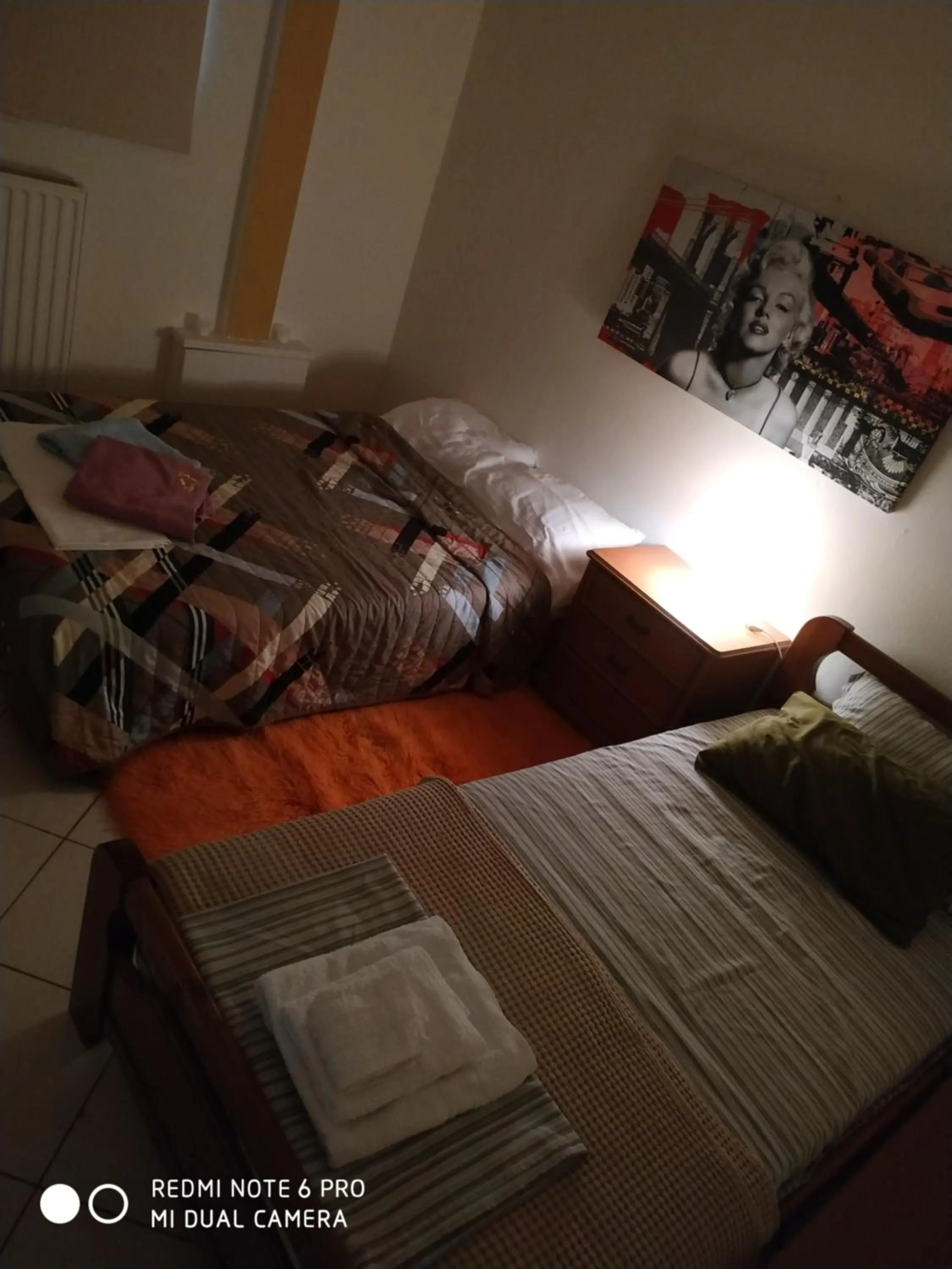 Bed in Stavros Apartments