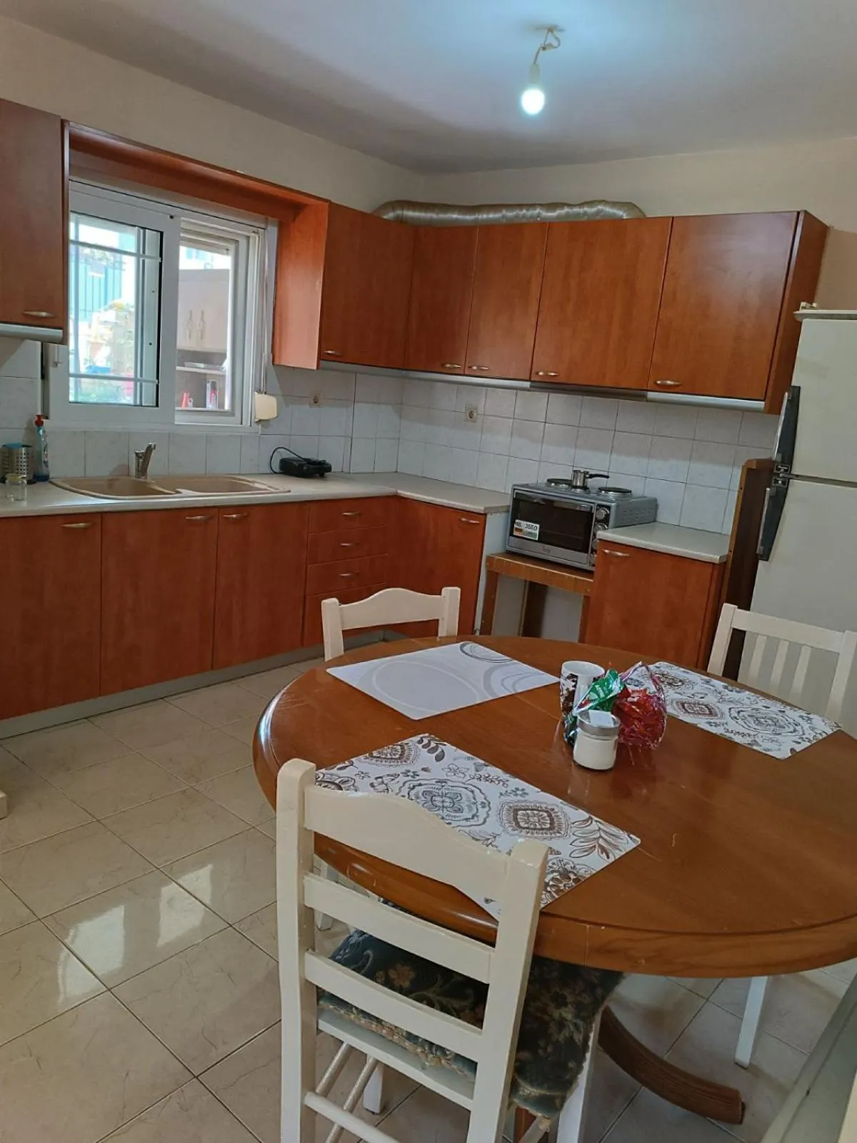 Kitchen or kitchenette in Stavros Apartments
