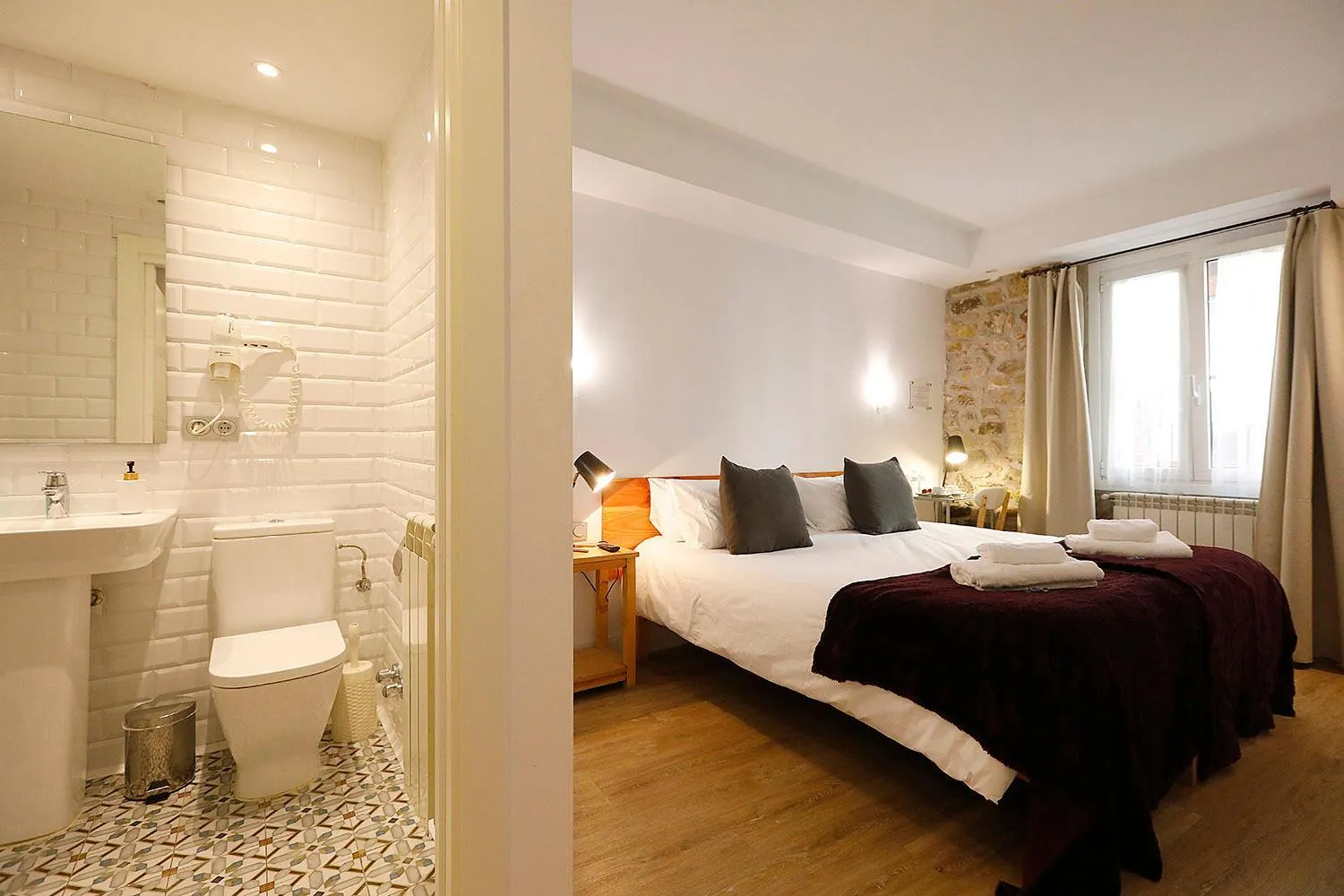 Bed in Pensión Balerdi