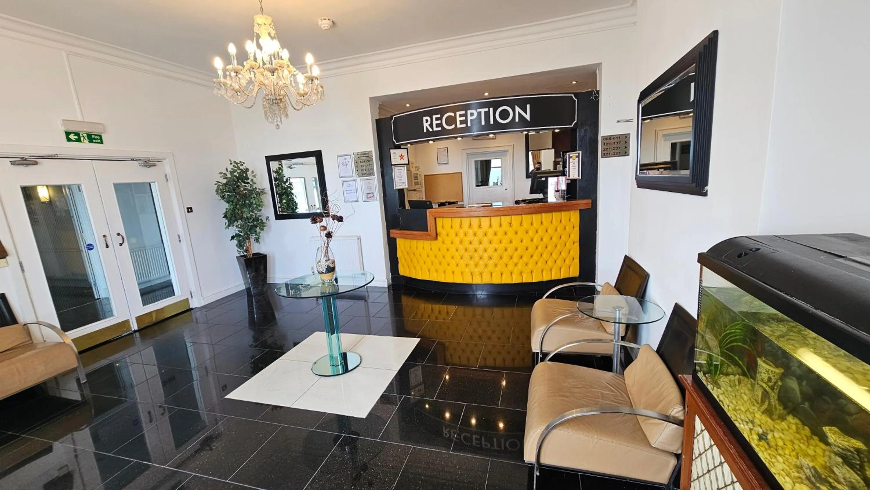 Lobby or reception in The Strand Hotel