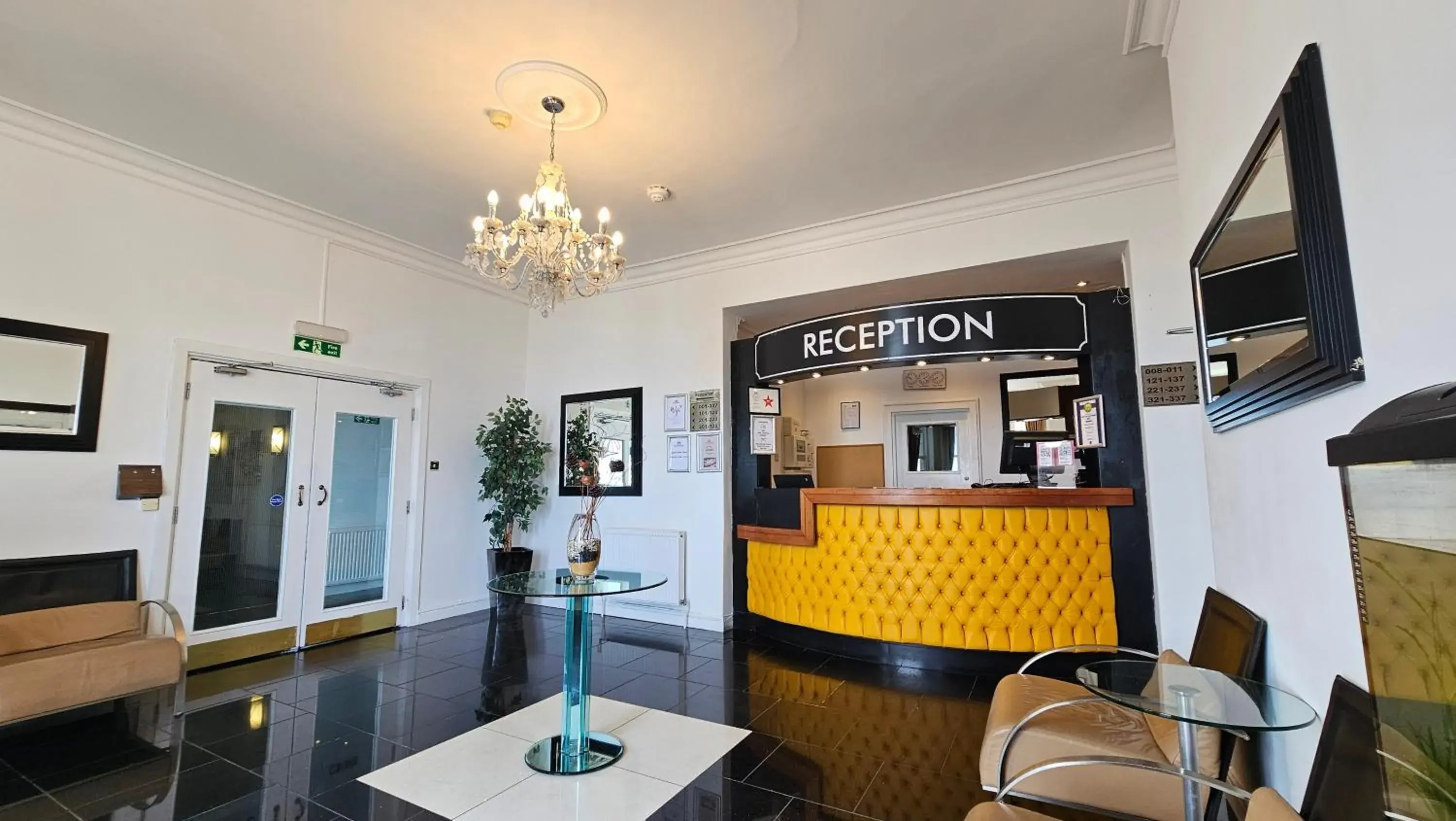 Lobby or reception in The Strand Hotel Lobby or reception in The Strand Hotel