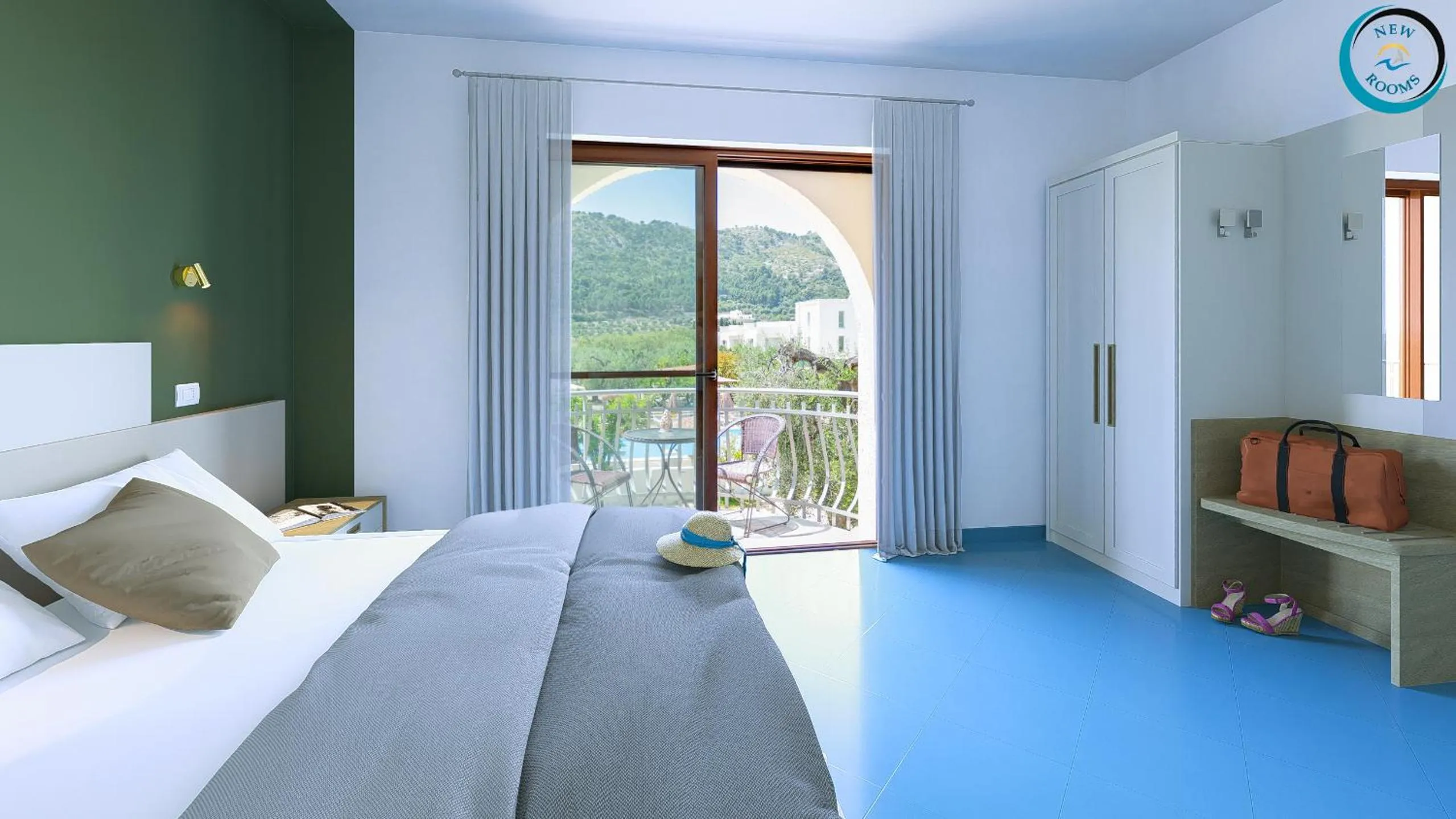 Balcony/Terrace, Bed in Hotel Residence Torre Del Porto