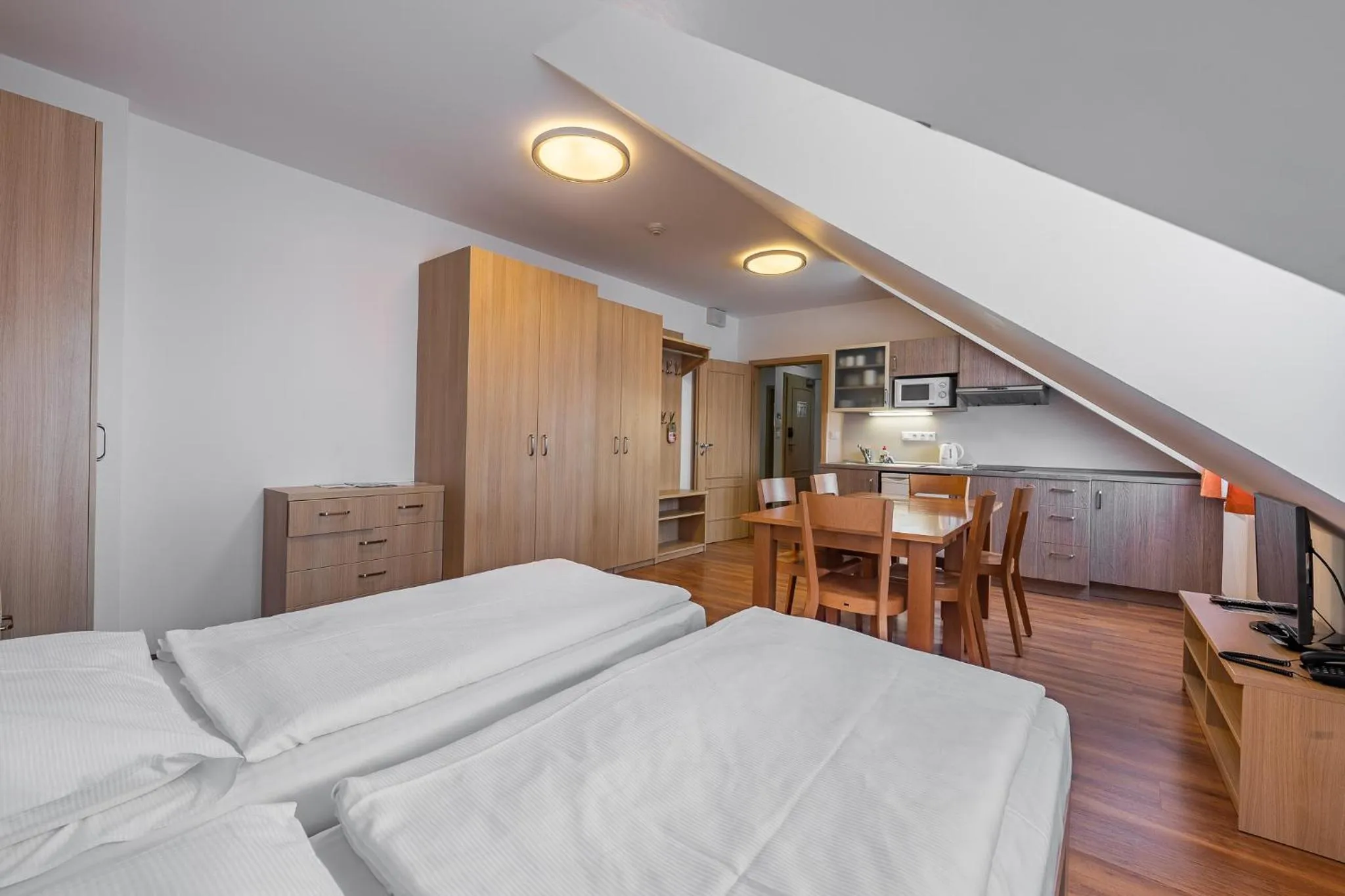 Kitchen or kitchenette, Bed in Penzion Terezka