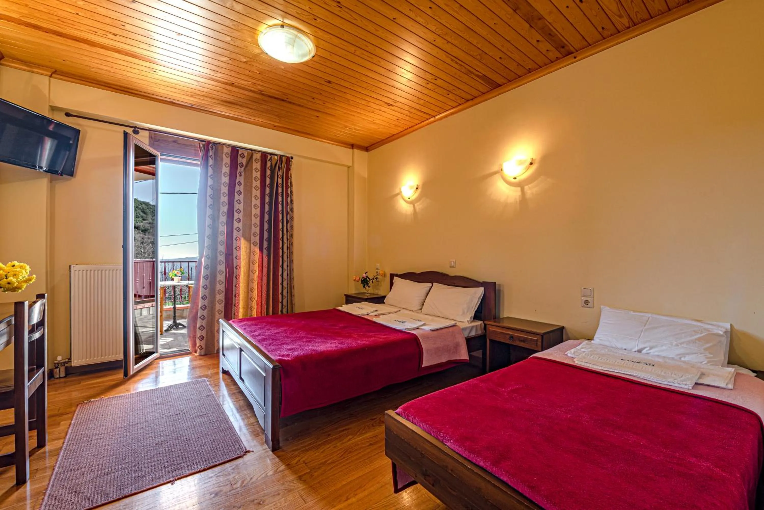 View (from property/room), Bed in Xenonas Kypseli