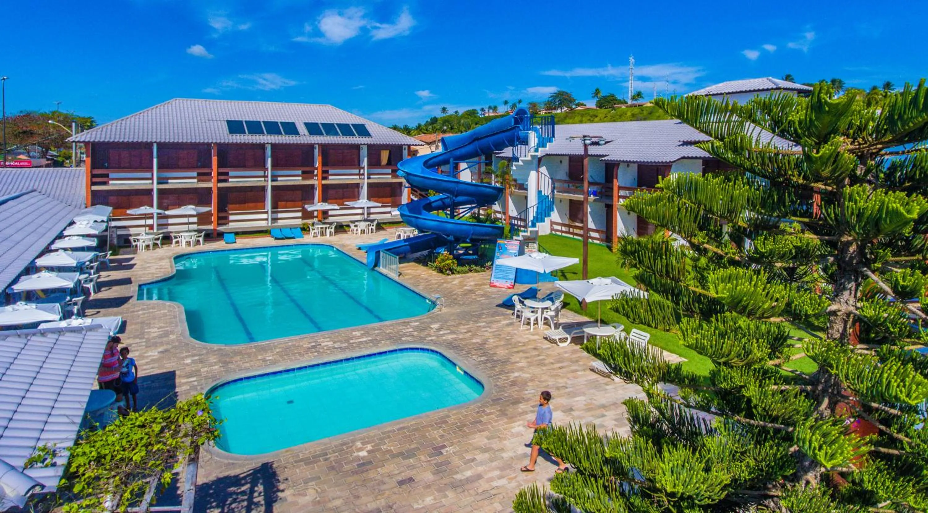 Pool view in Baia Cabralia Hotel