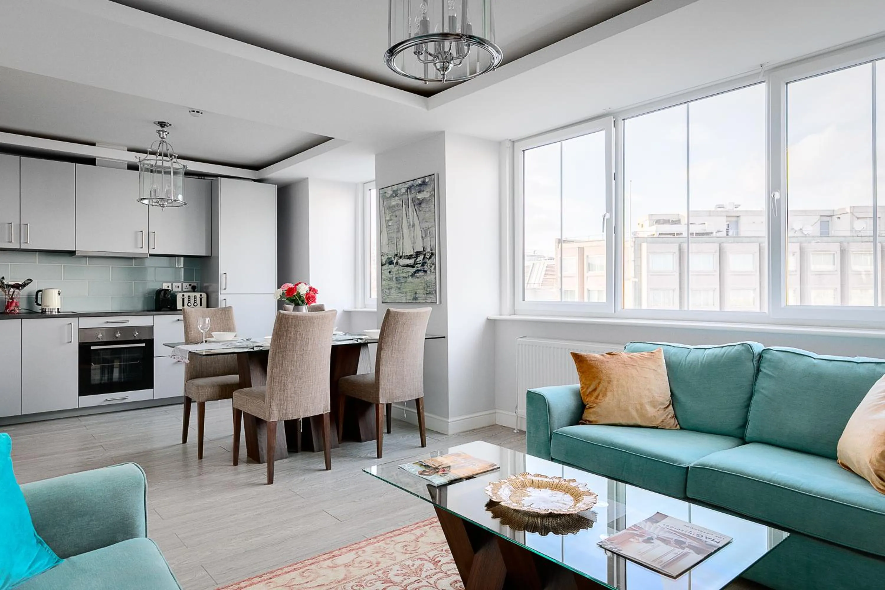 Living room in Cromwell road apartments