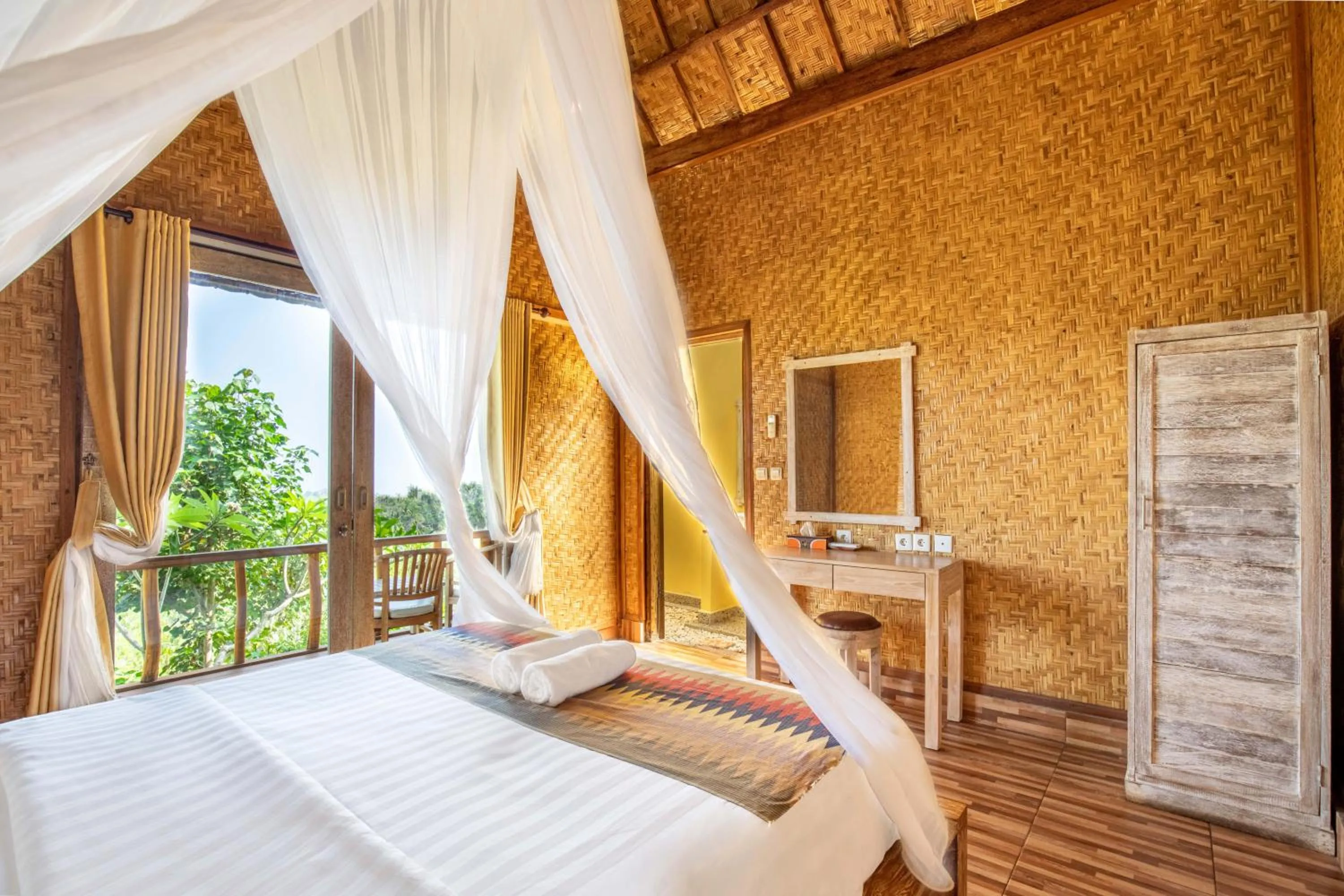 Bedroom, Bed in Atuh Forest Cottage