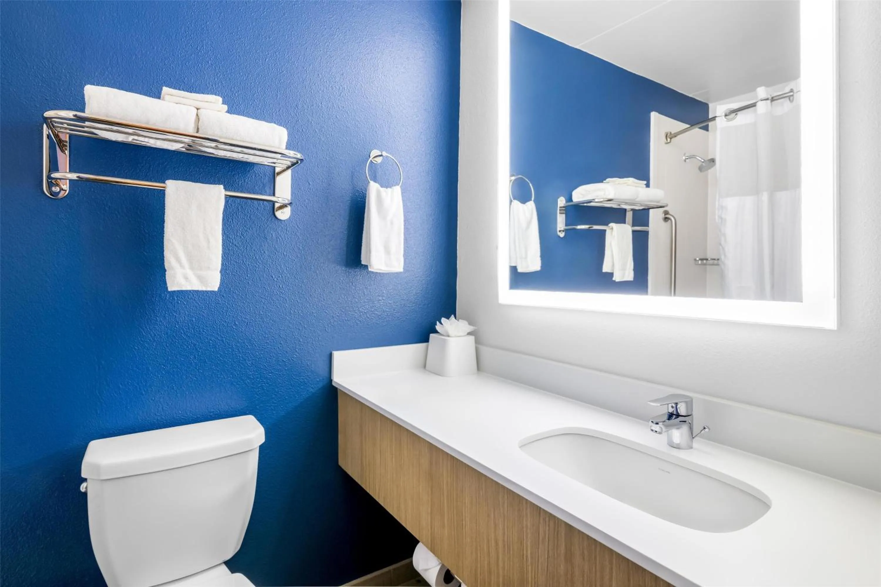 Bathroom in Spark by Hilton Roanoke Civic Center