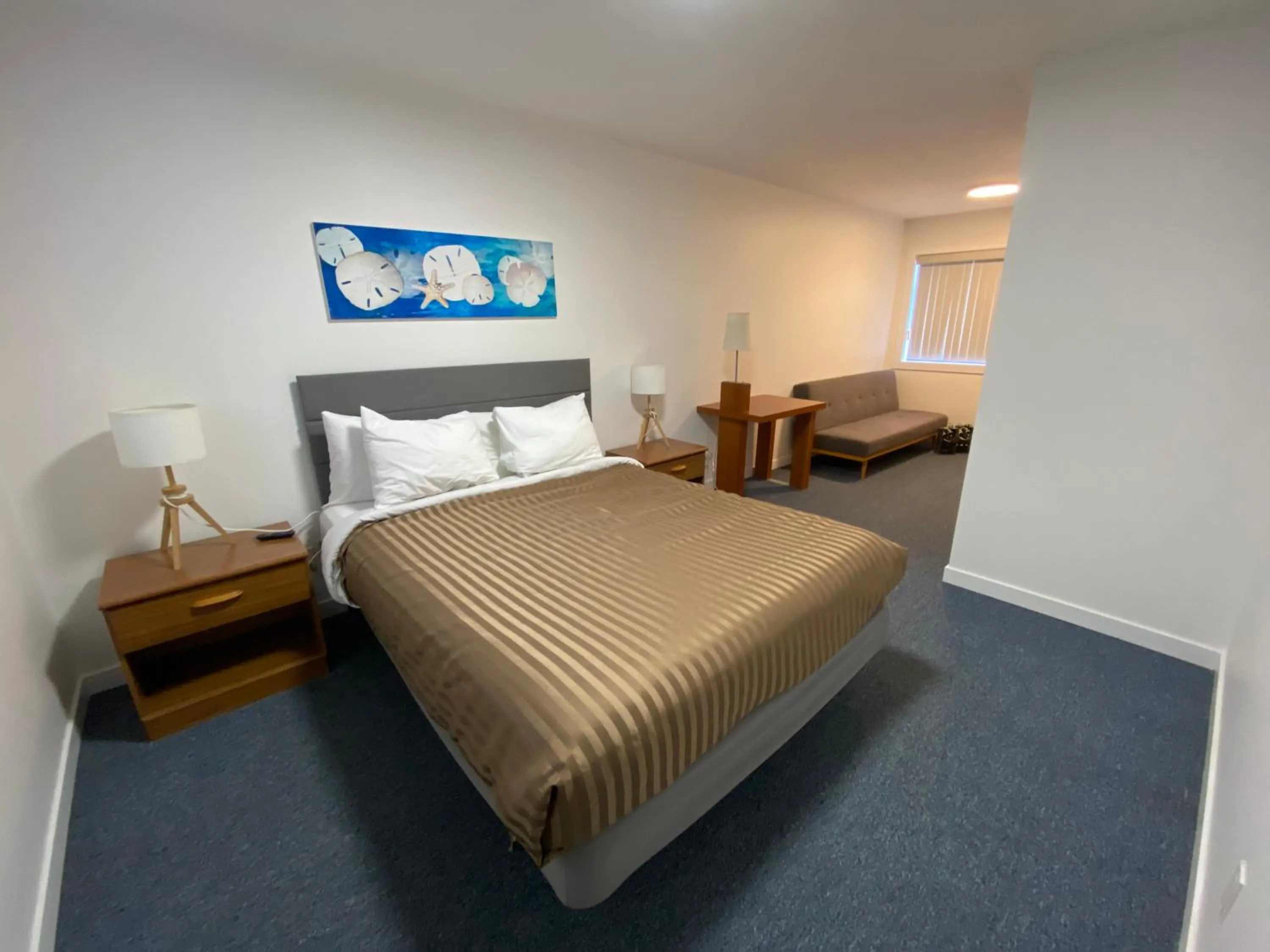 Bed in Riverside Resort & RV Park