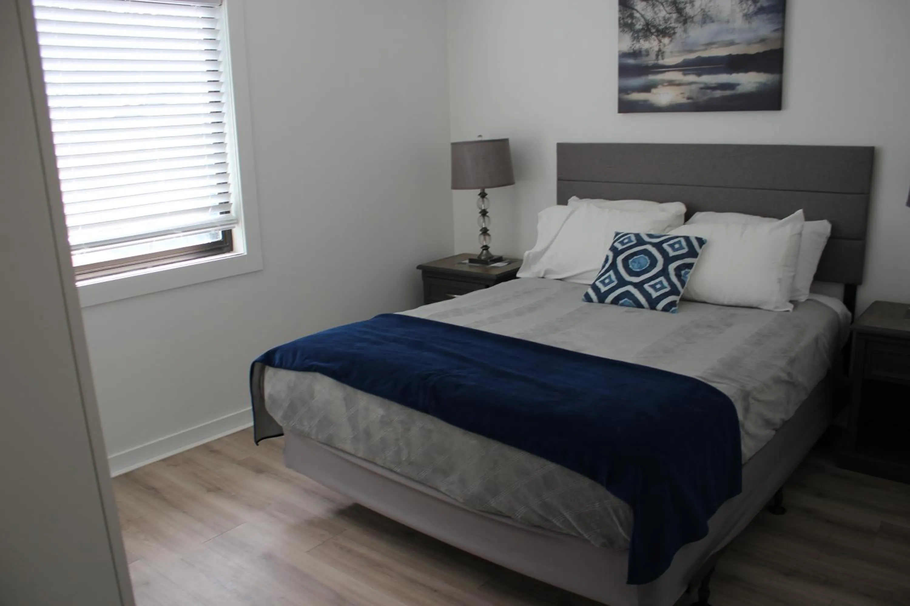 Bed in Riverside Resort & RV Park