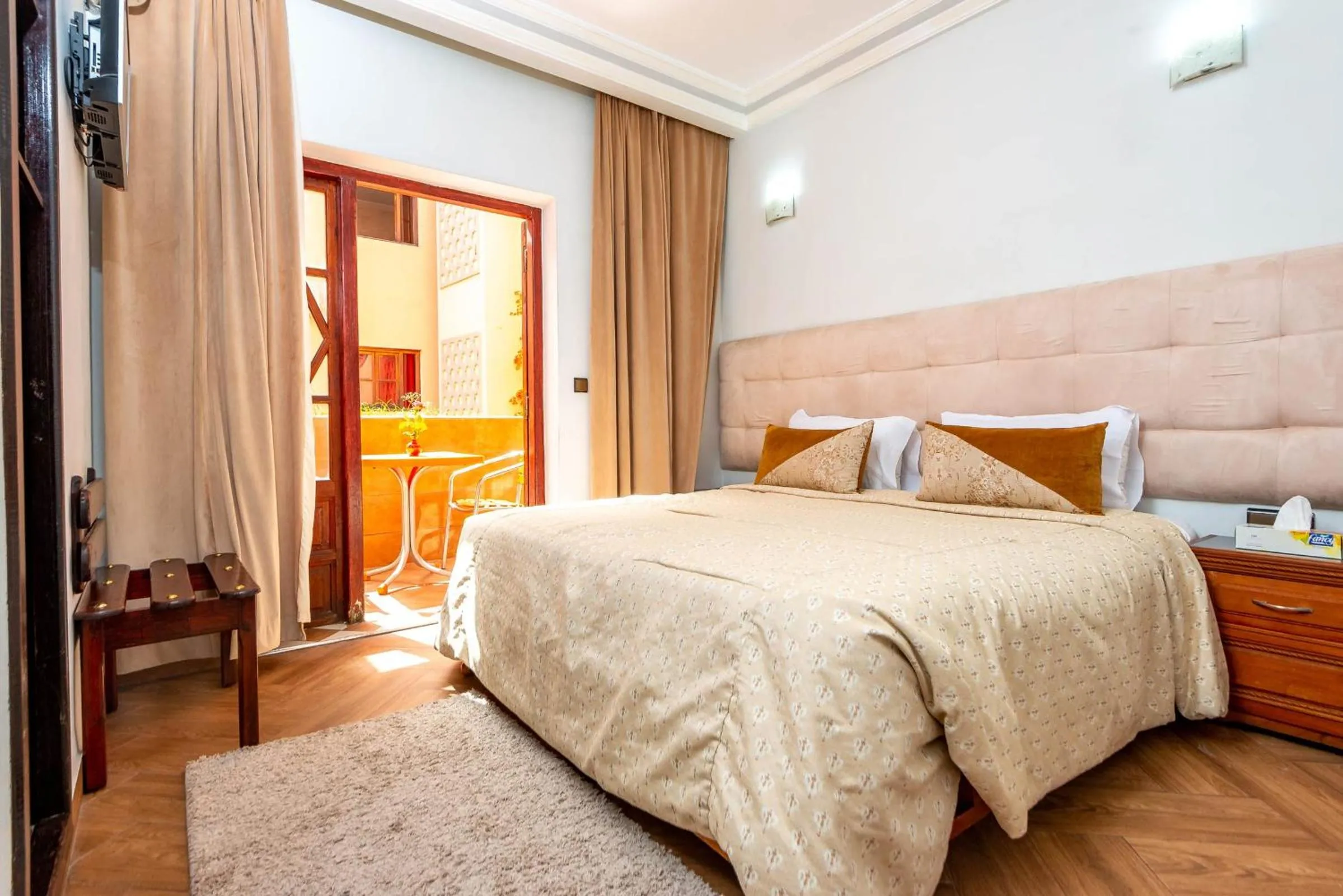 Bed in Hotel Oudaya & Spa