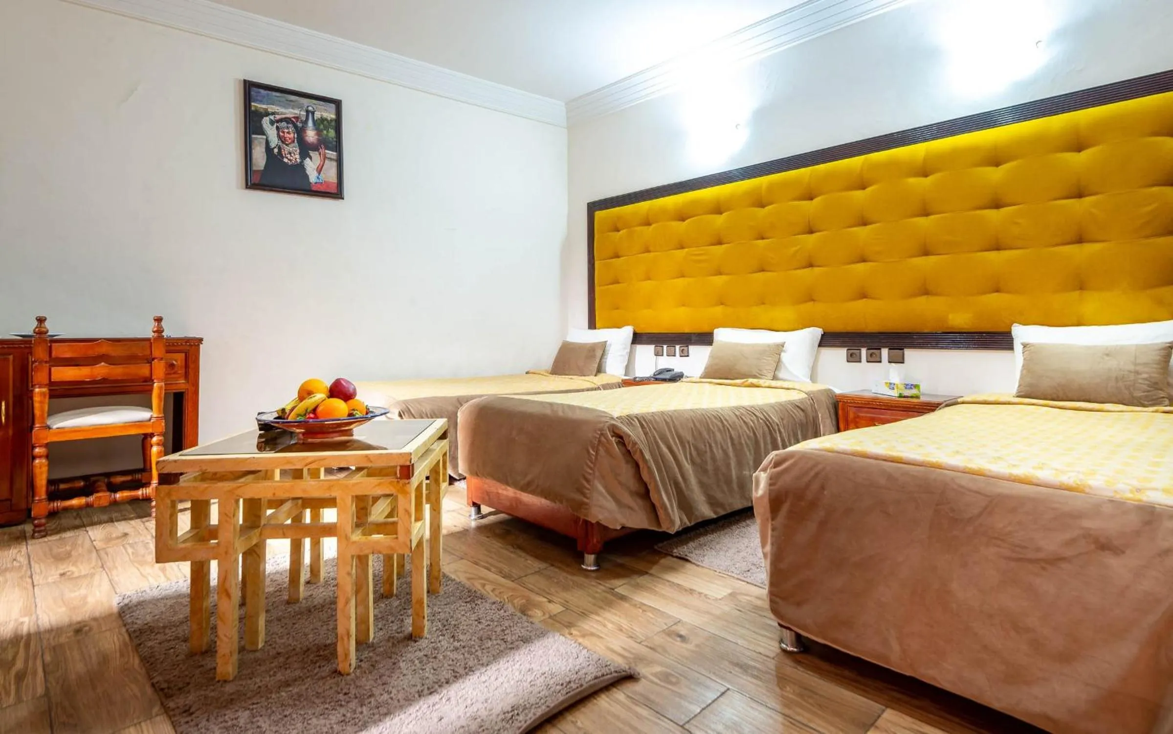 Bed in Hotel Oudaya & Spa