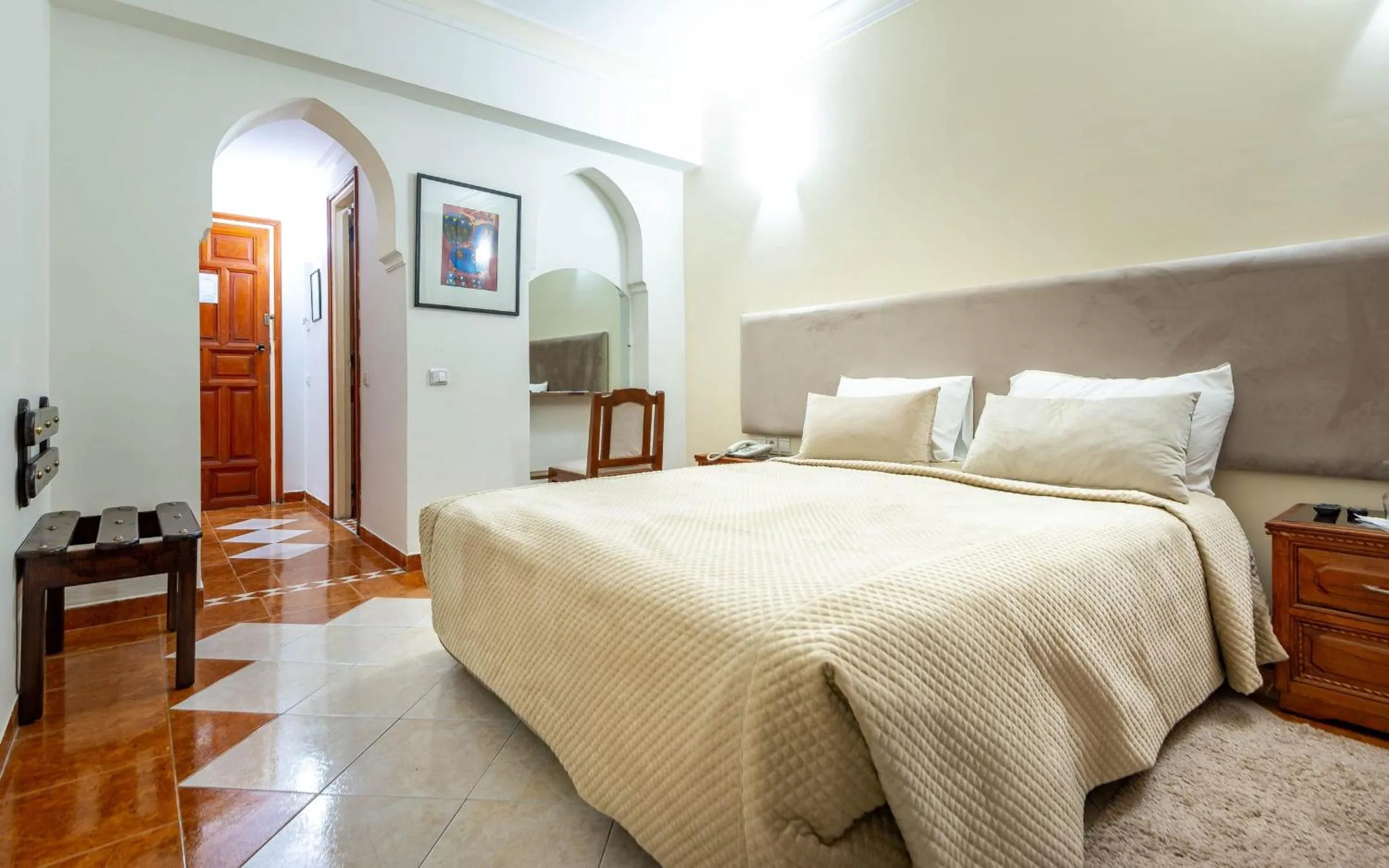 Bed in Hotel Oudaya & Spa