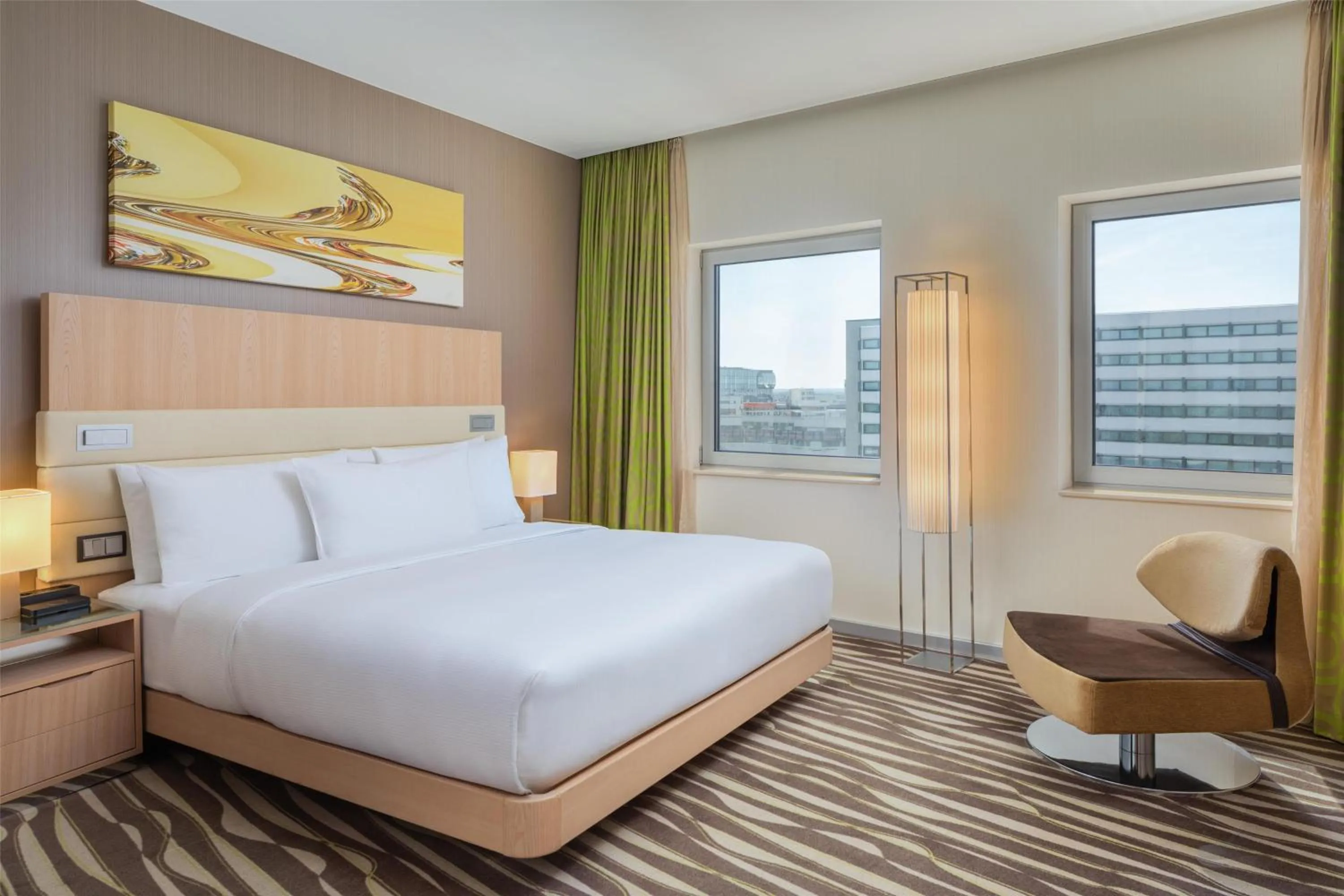 Bed in Hilton Frankfurt Airport