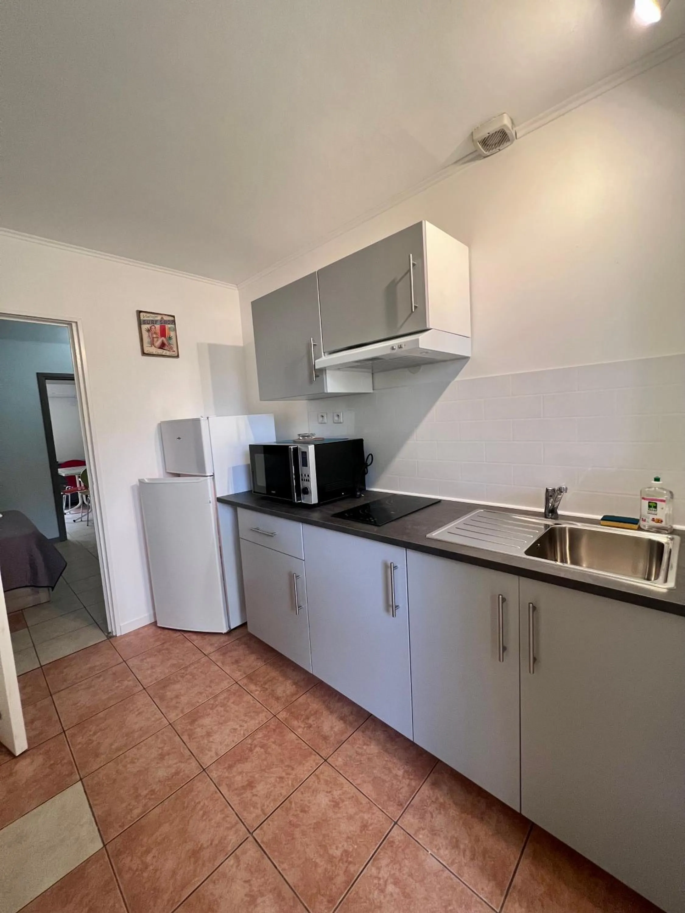 Kitchen or kitchenette in Résidence les Caraibes